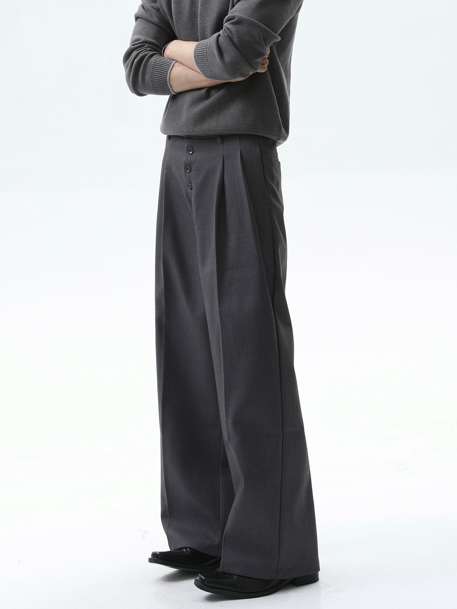 BNB Perfect Button Fry Slacs (2color)