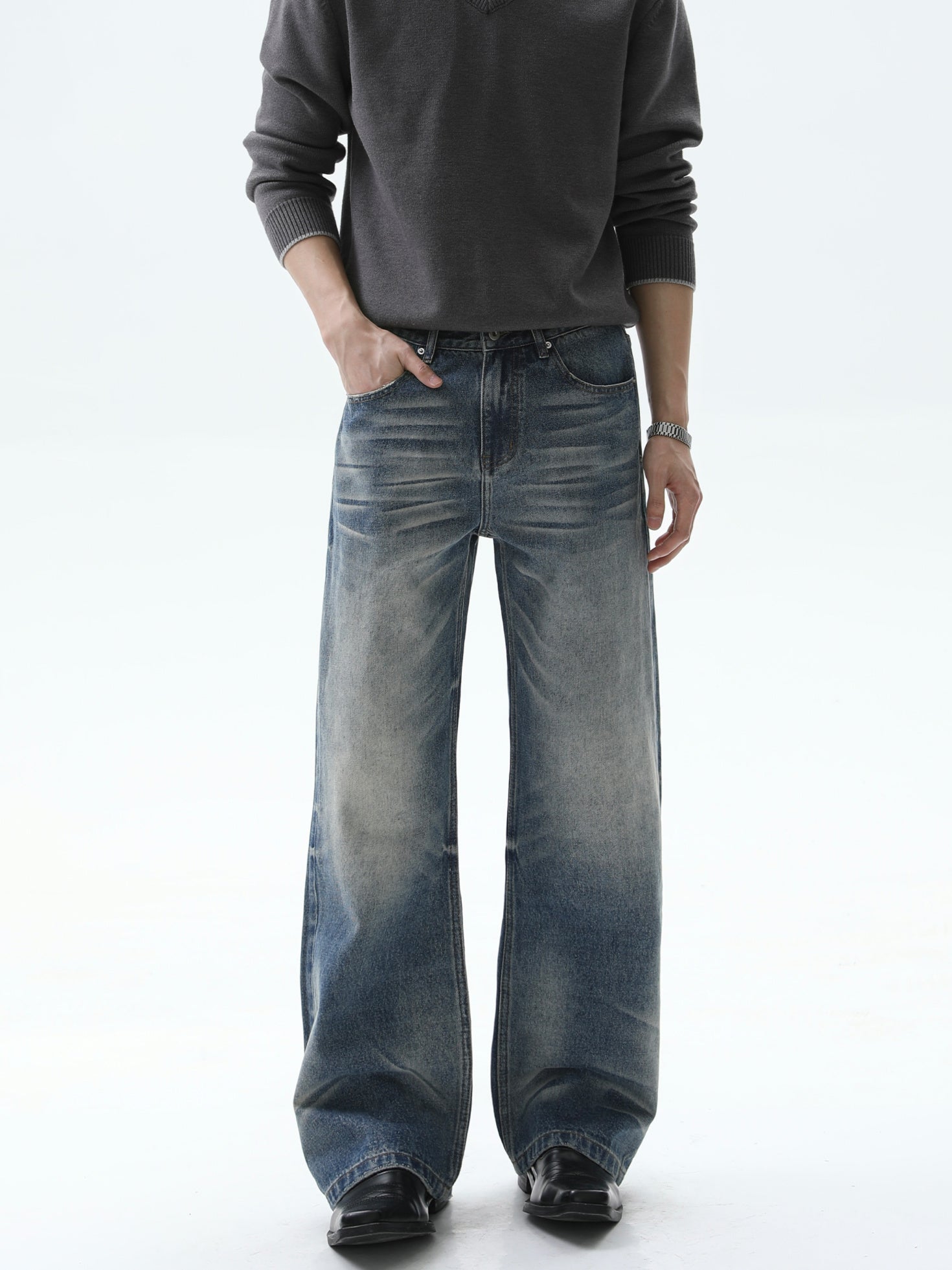 BNB Perfect Washed Slim Blue Denim