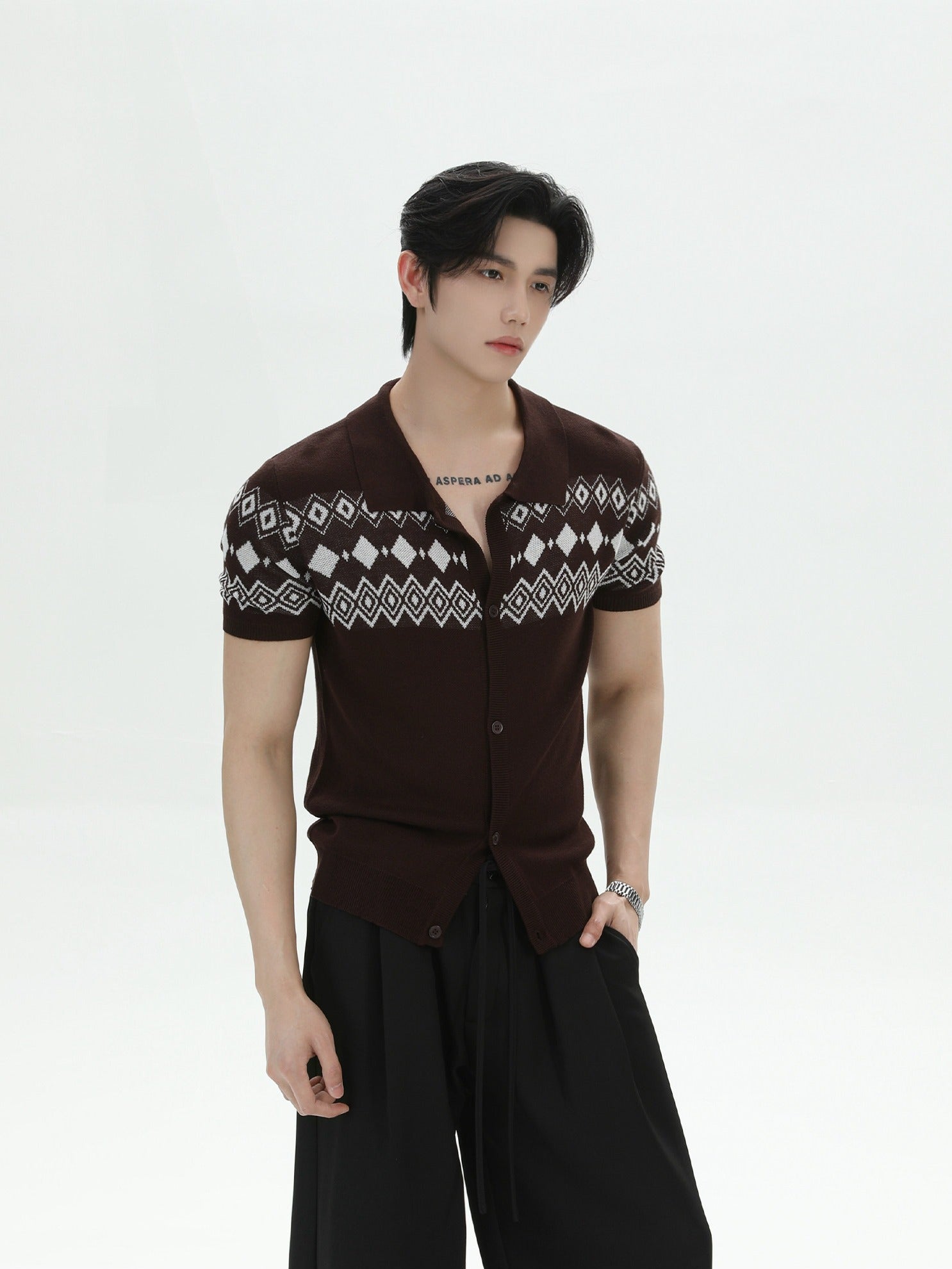 BNB Half Shirt Fair Isle Knit (3color)