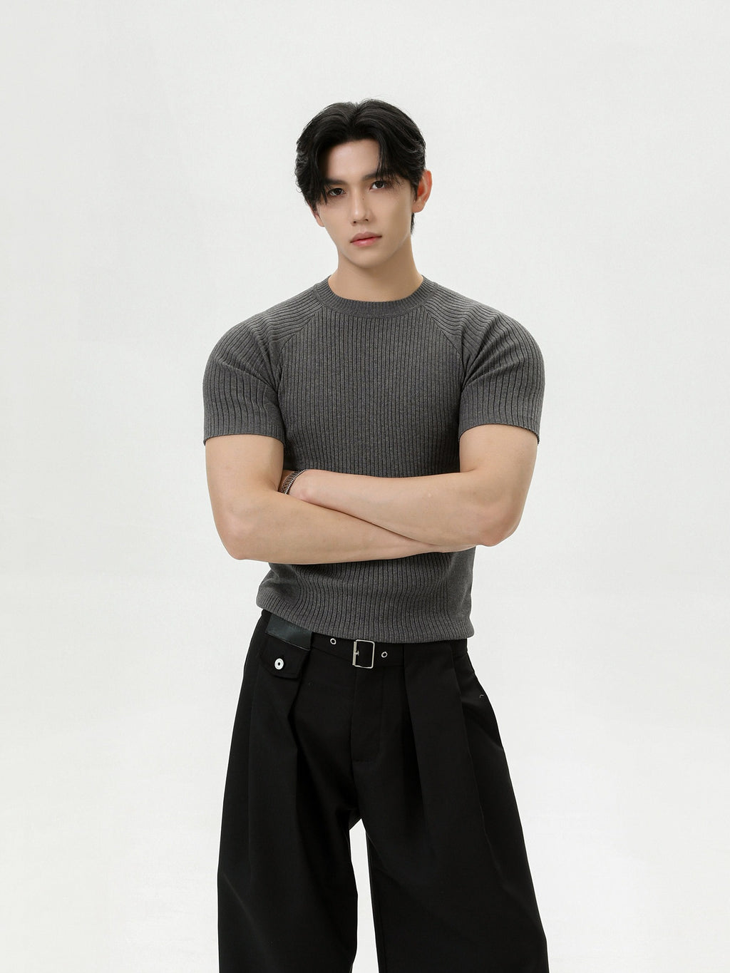 BNB Sculpt Rib Knit T-shirt (3color)