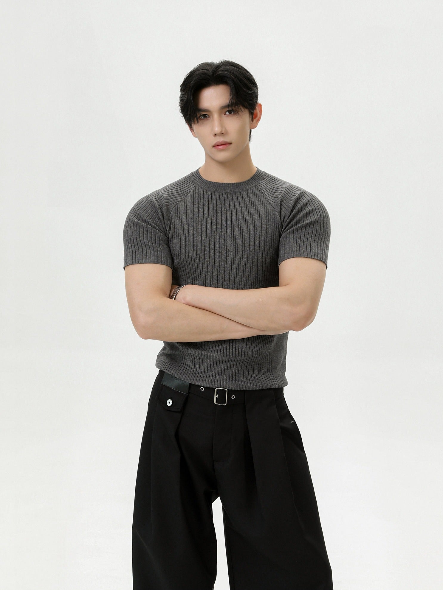 BNB Sculpt Rib Knit T-shirt (3color)