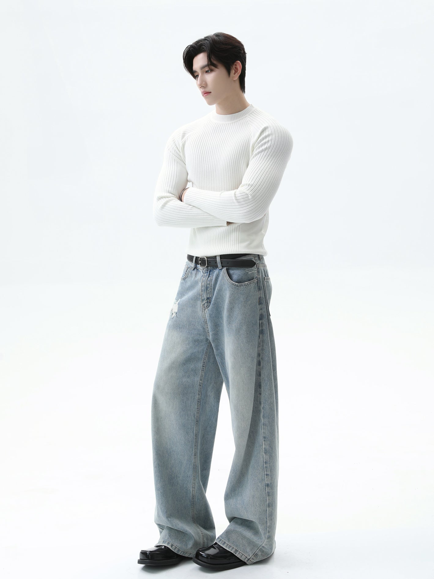 BNB Perfect Essential Rib Mock Knit (4color)