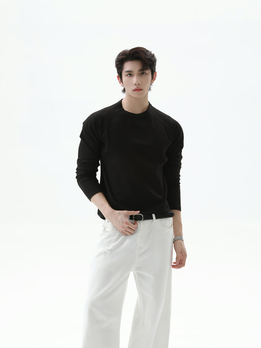 BNB Perfect Waffle Thermal Long Tee (2color)