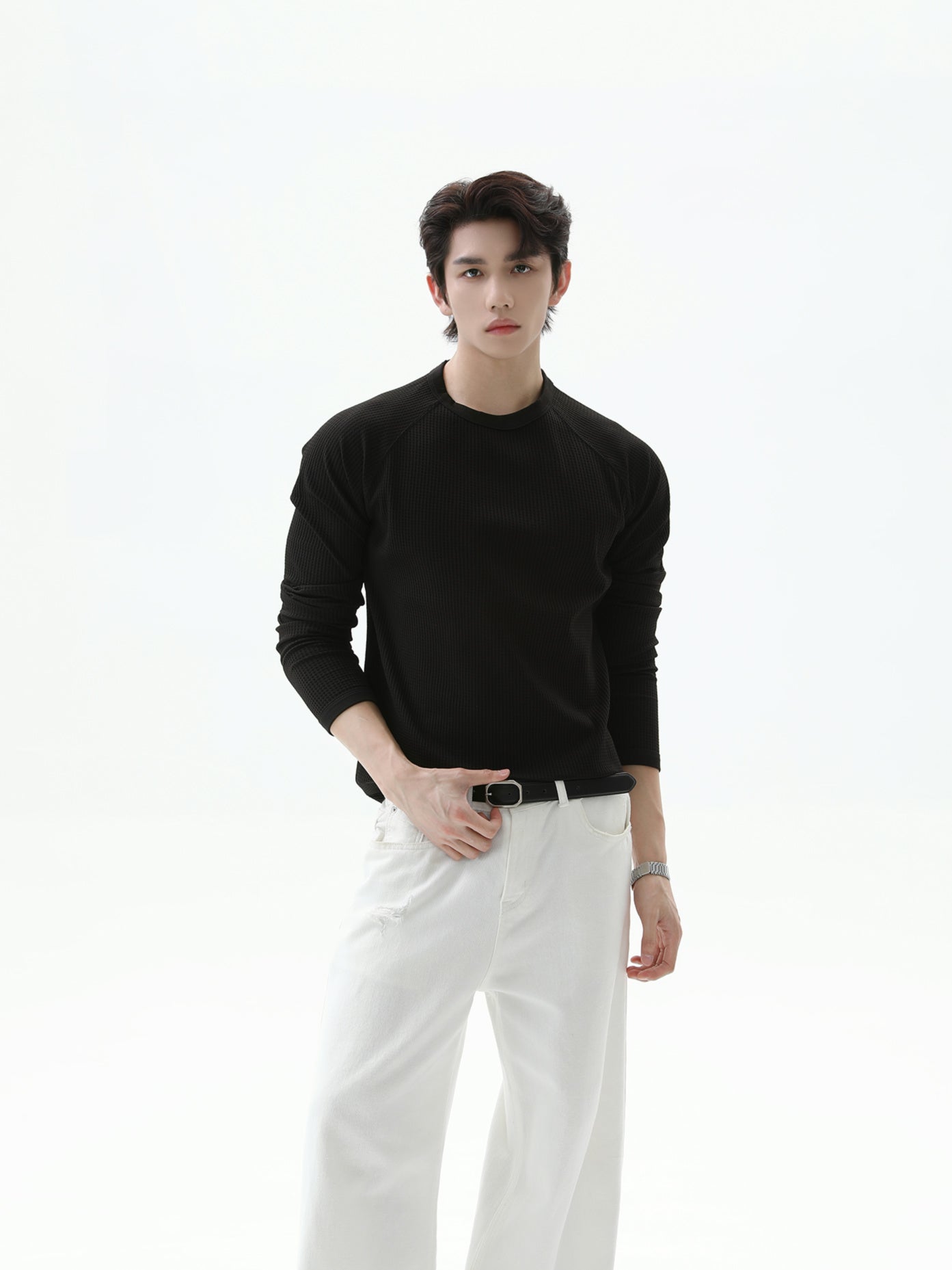 BNB Perfect Waffle Thermal Long Tee (2color)