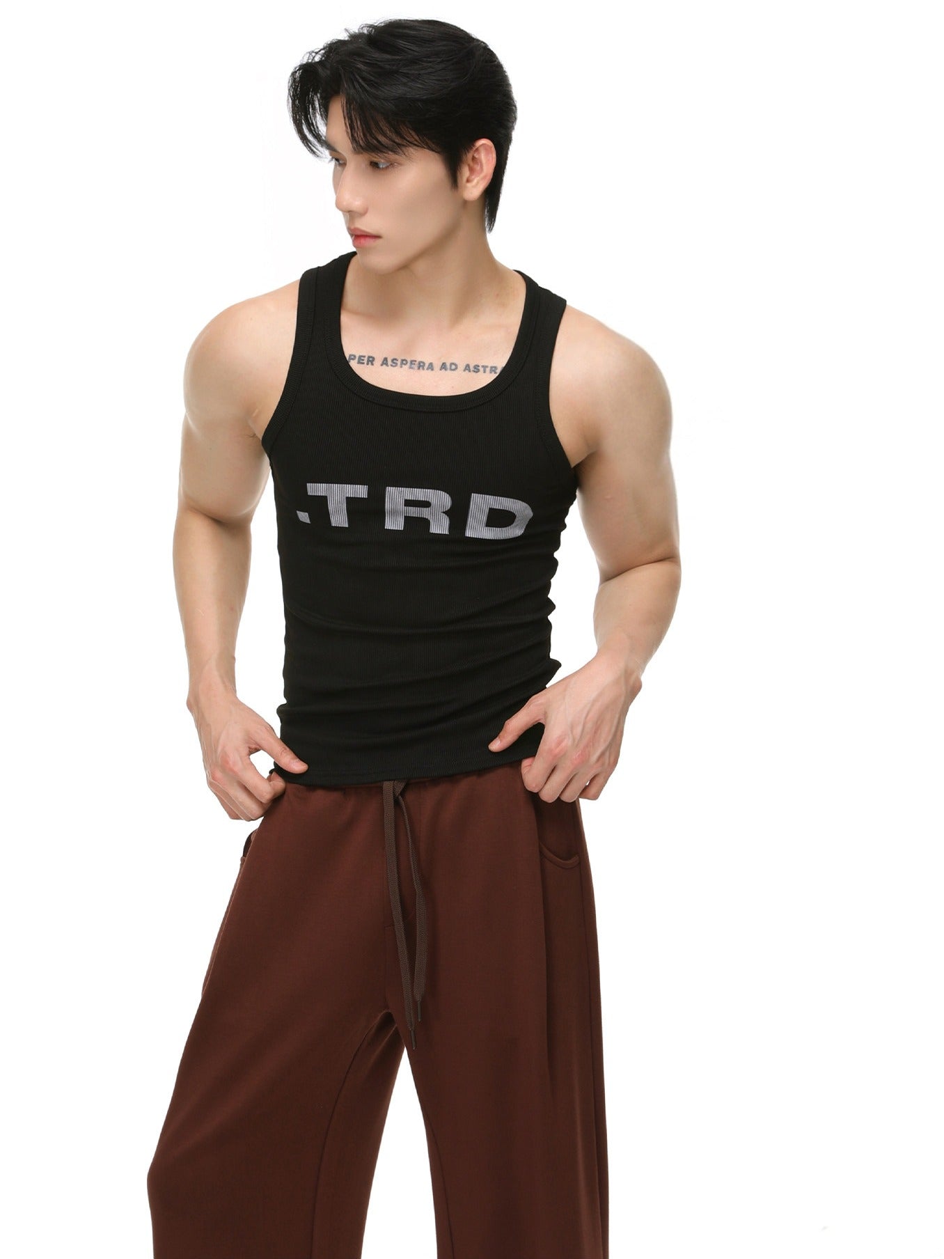 BNB Ribbed Broad Tank Top (3colors)