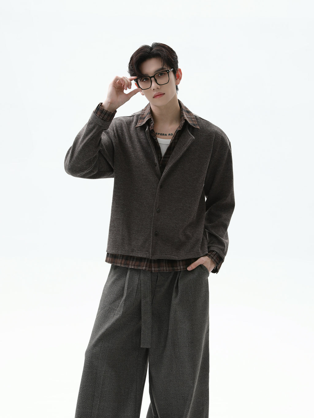 BNB Perfect Check Layered Shirt Jacket (2color)