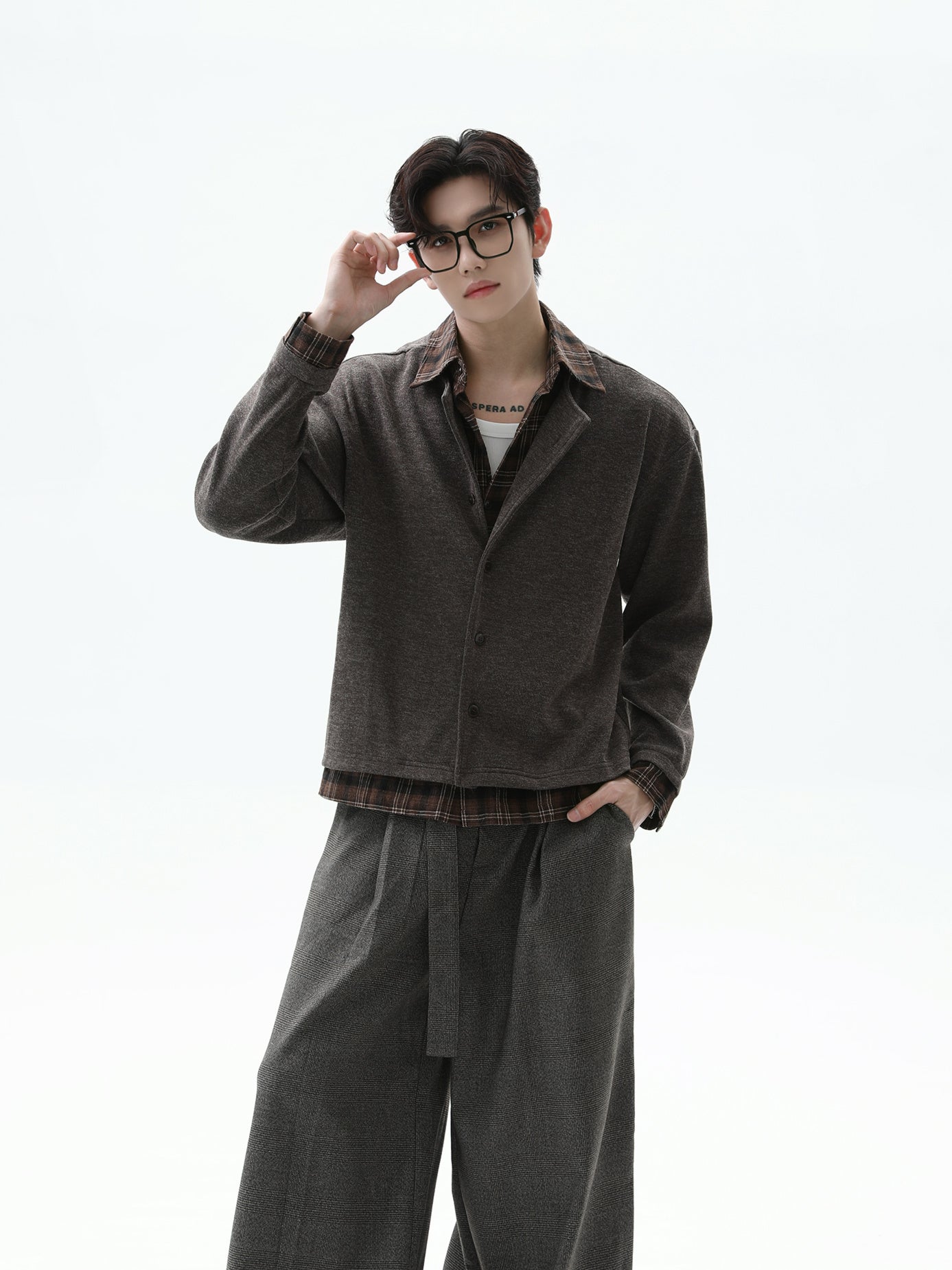 BNB Perfect Check Layered Shirt Jacket (2color)