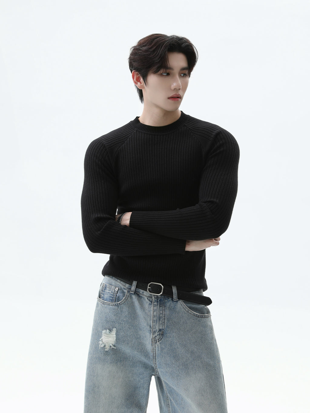 BNB Perfect Essential Rib Mock Knit (4color)