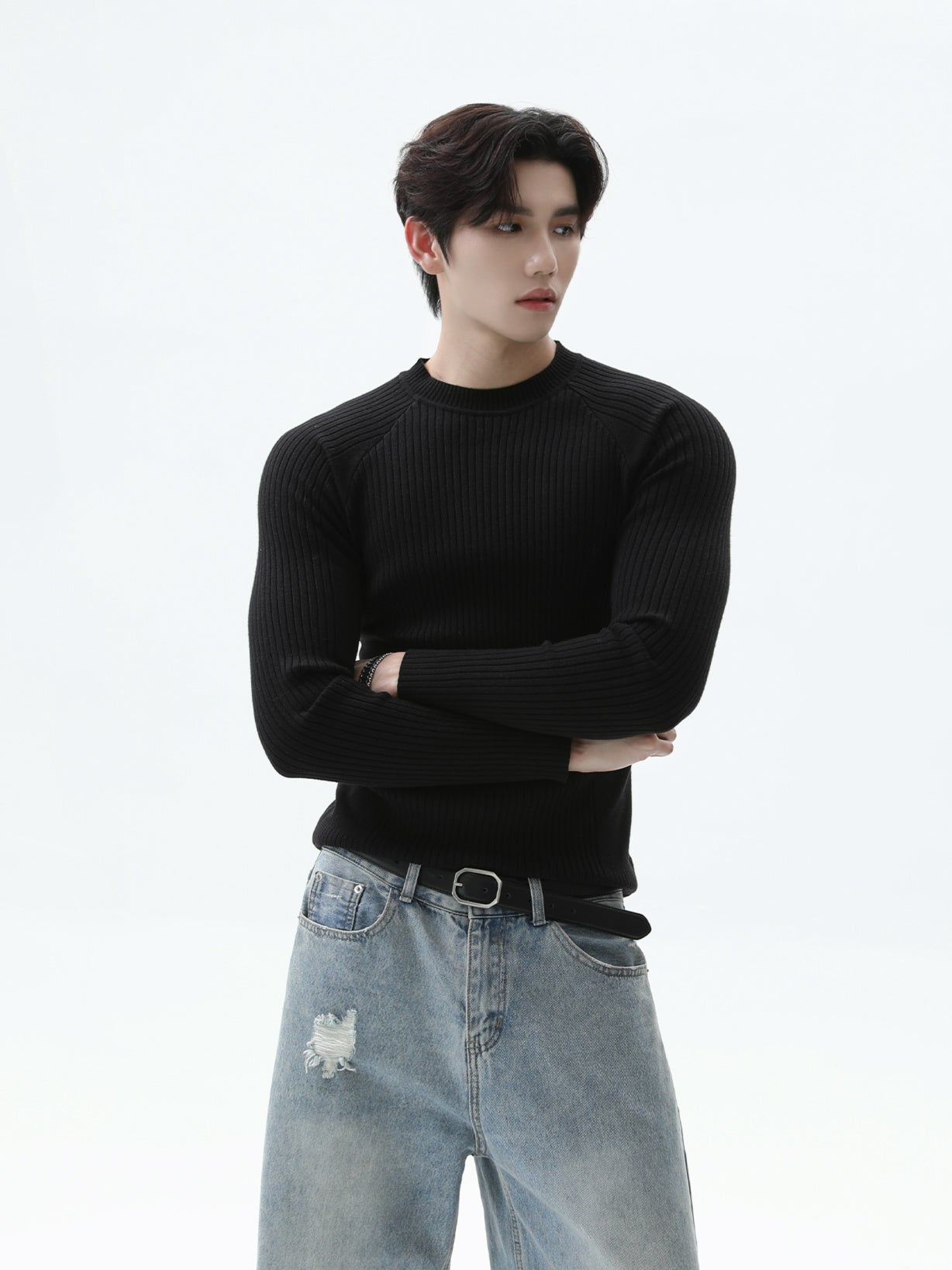 BNB Perfect Essential Rib Mock Knit (4color)