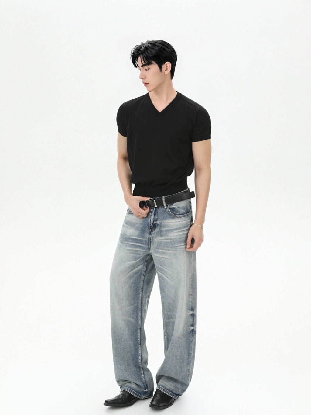 BNB Essential V-Knit T-shirt (3color)