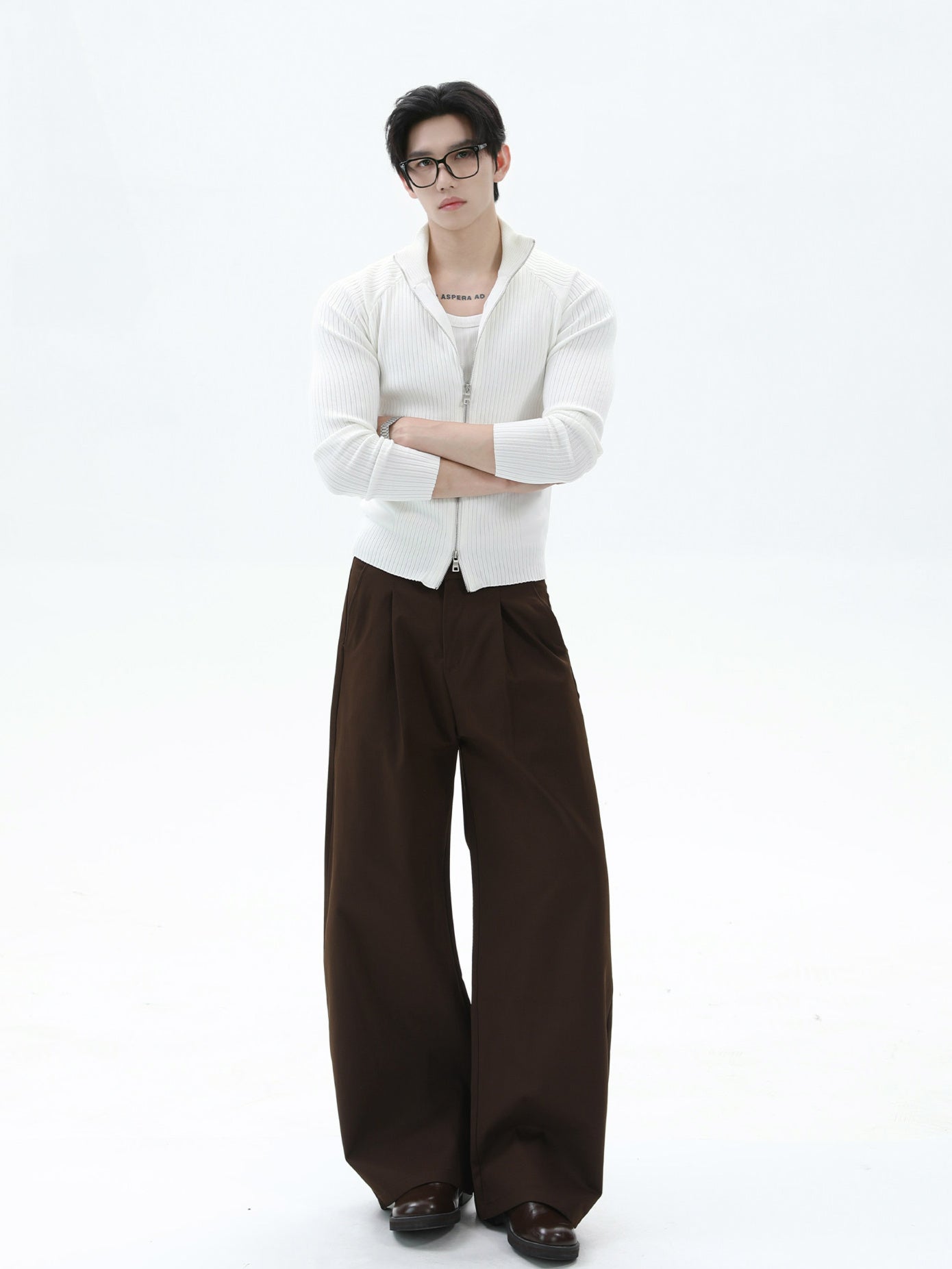 BNB Perfect Rib Zip Stund Collar Knit (3color)