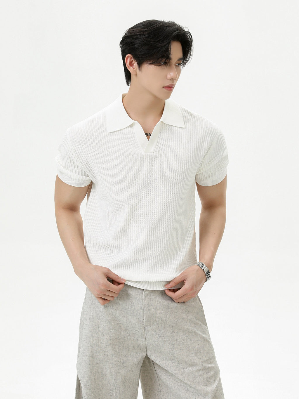 BNB Tight Half Polo Knit (4color)