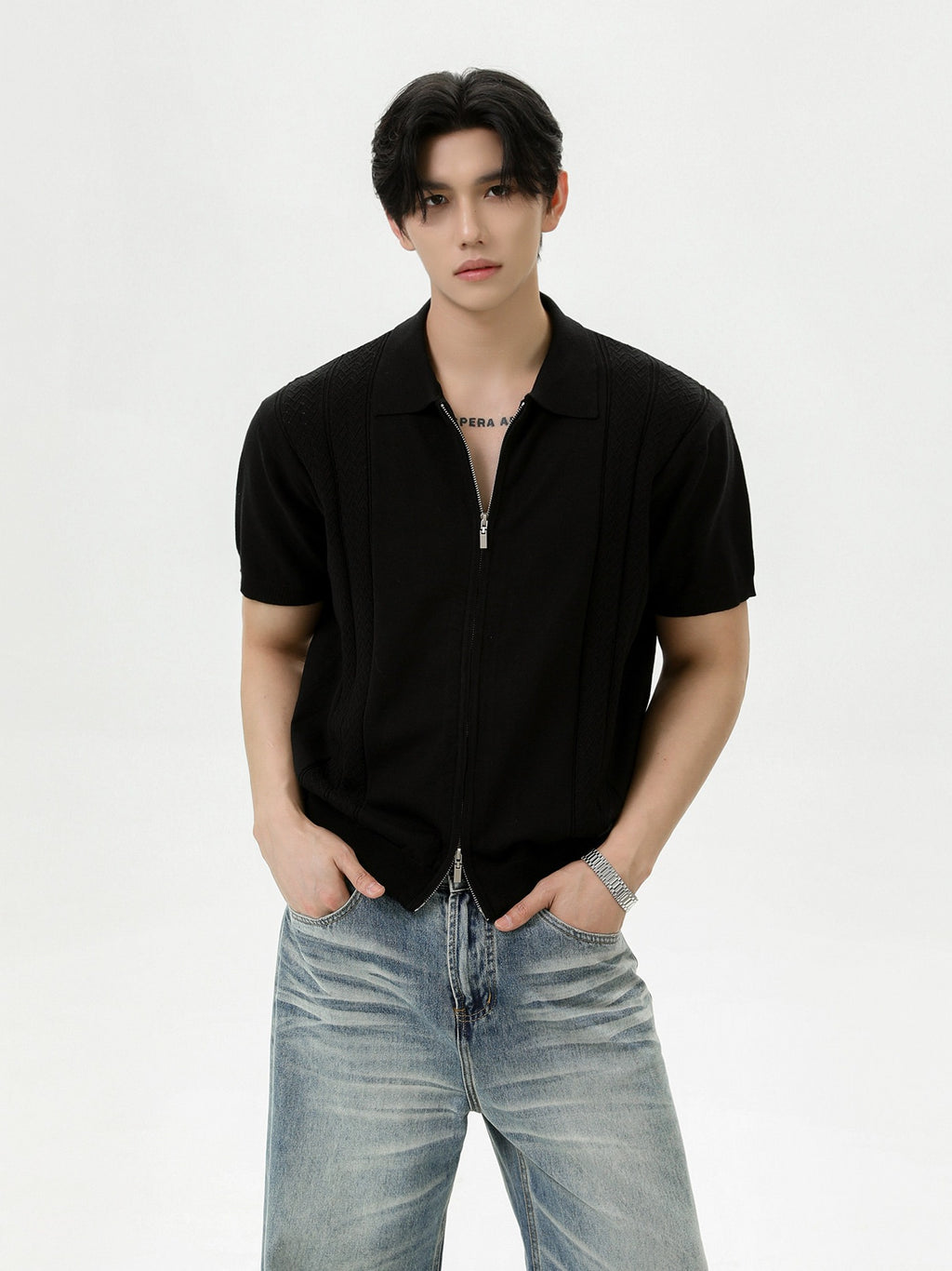 BNB Perfect Double Zip Polo Knit (3color)