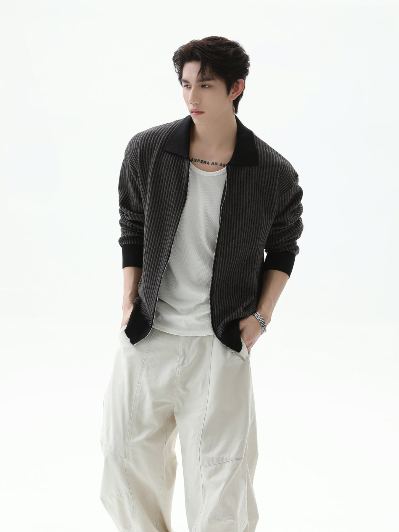 BNB Perfect Rib Zip Knit (3color)