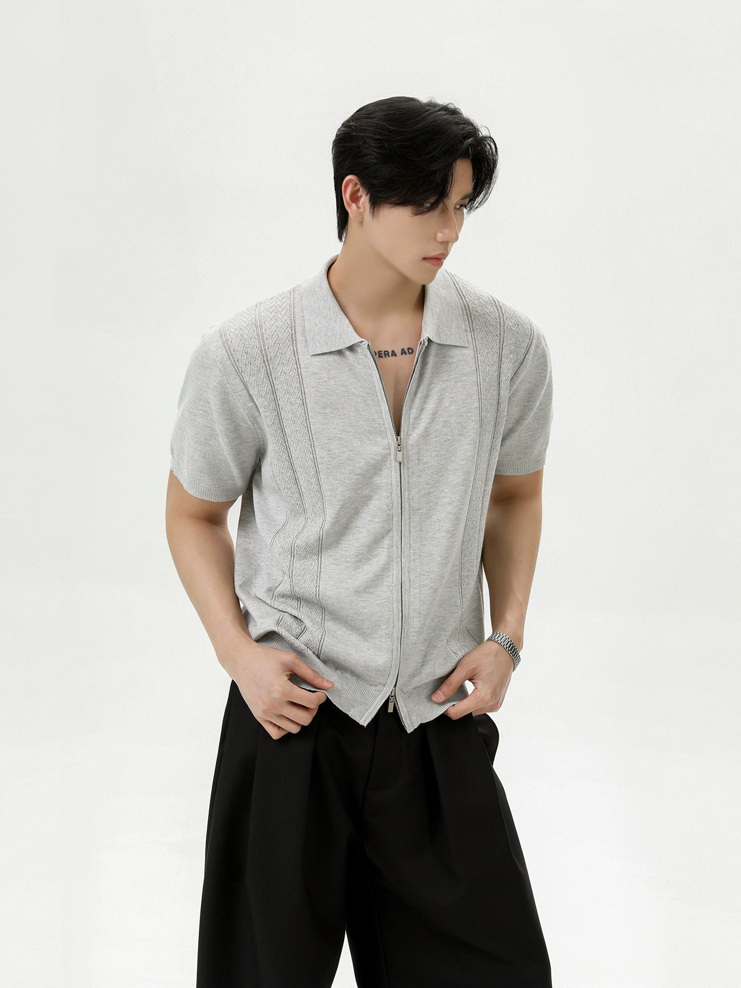 BNB Perfect Double Zip Polo Knit (3color)