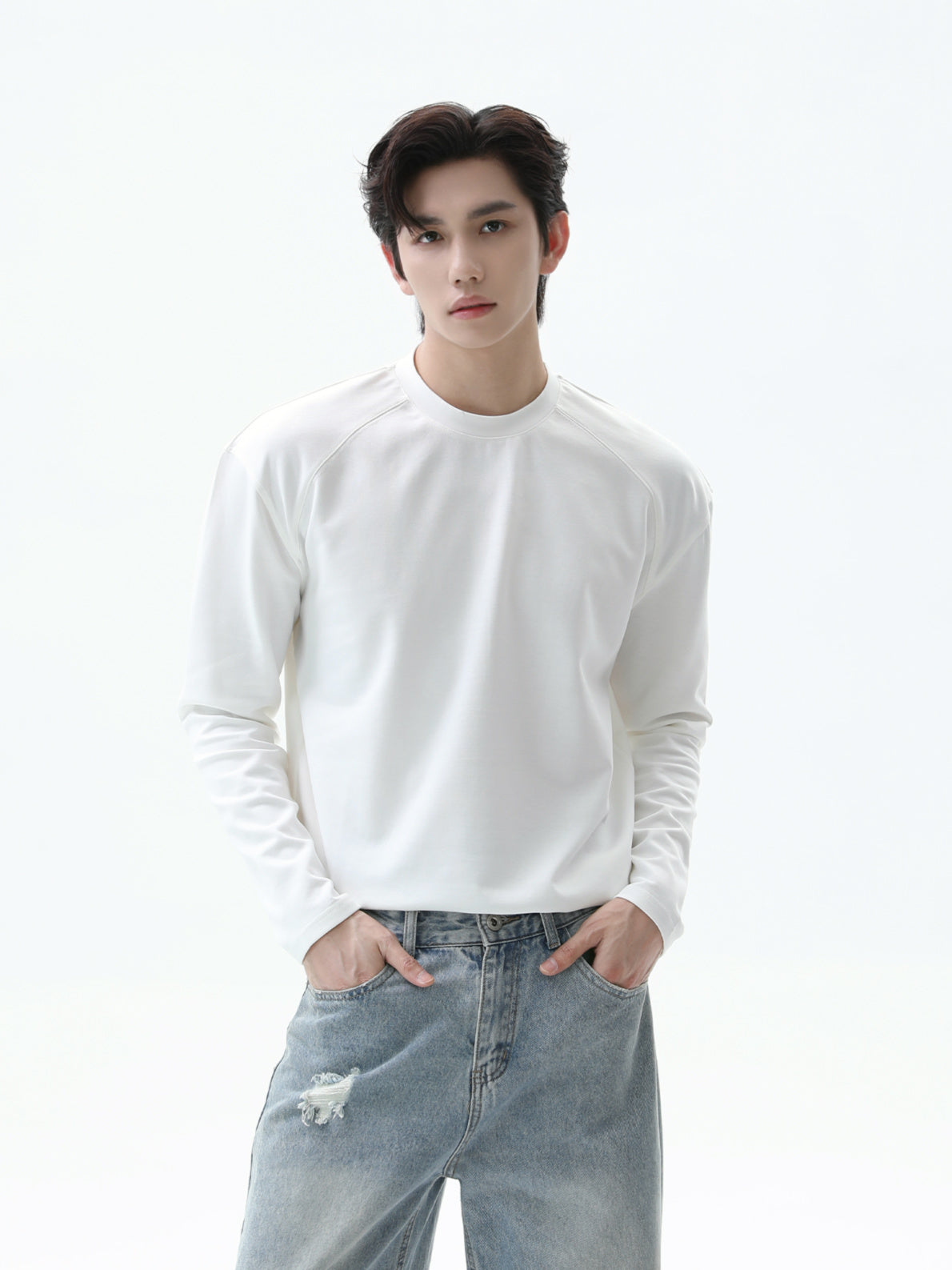 BNB Perfect Crew Neck Long T-shirt (4color)