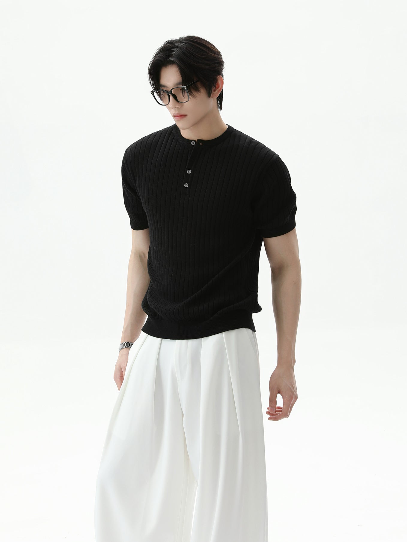 BNB Perfect Rib Knit Henley (2color)