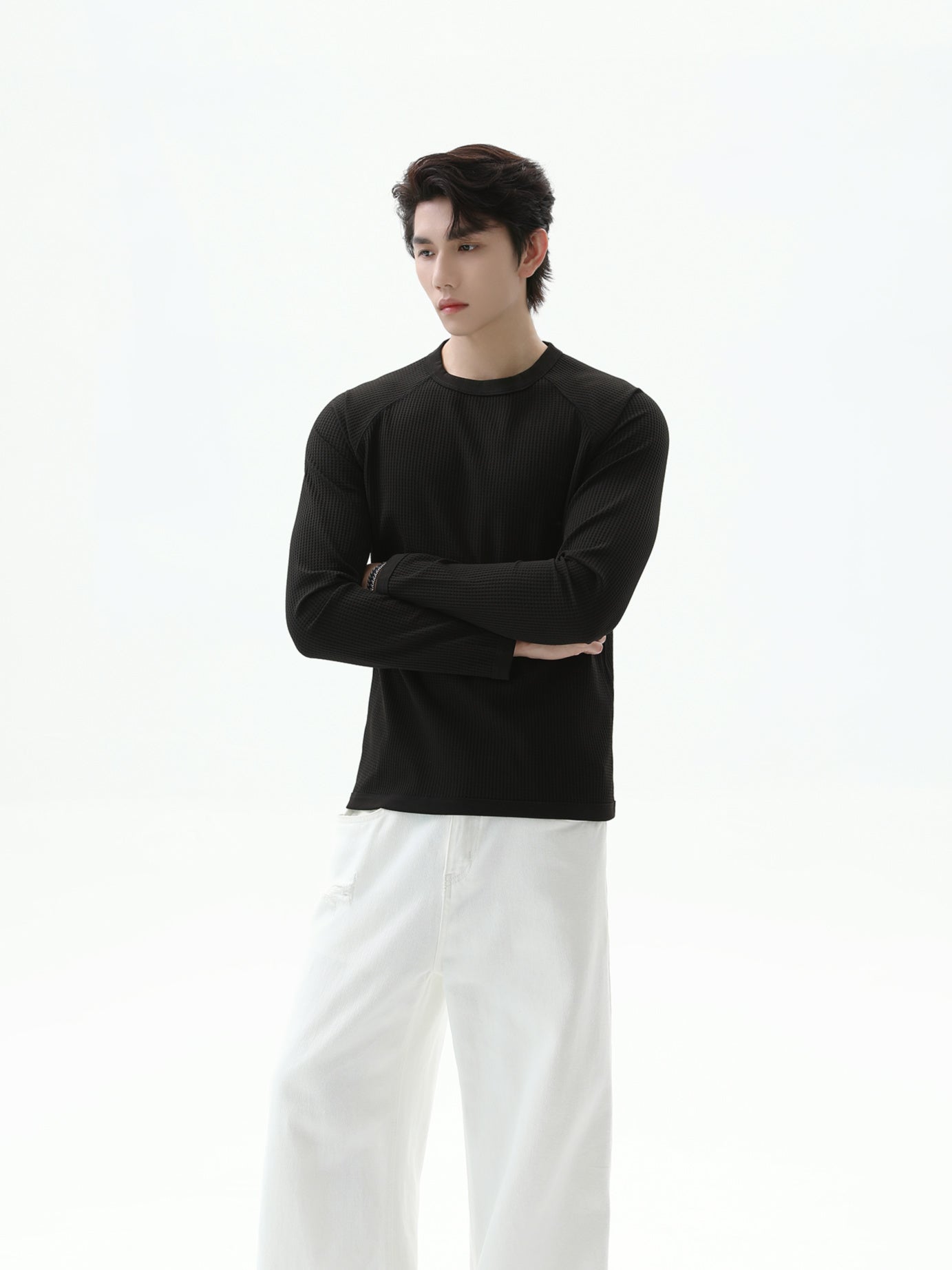 BNB Perfect Waffle Thermal Long Tee (2color)