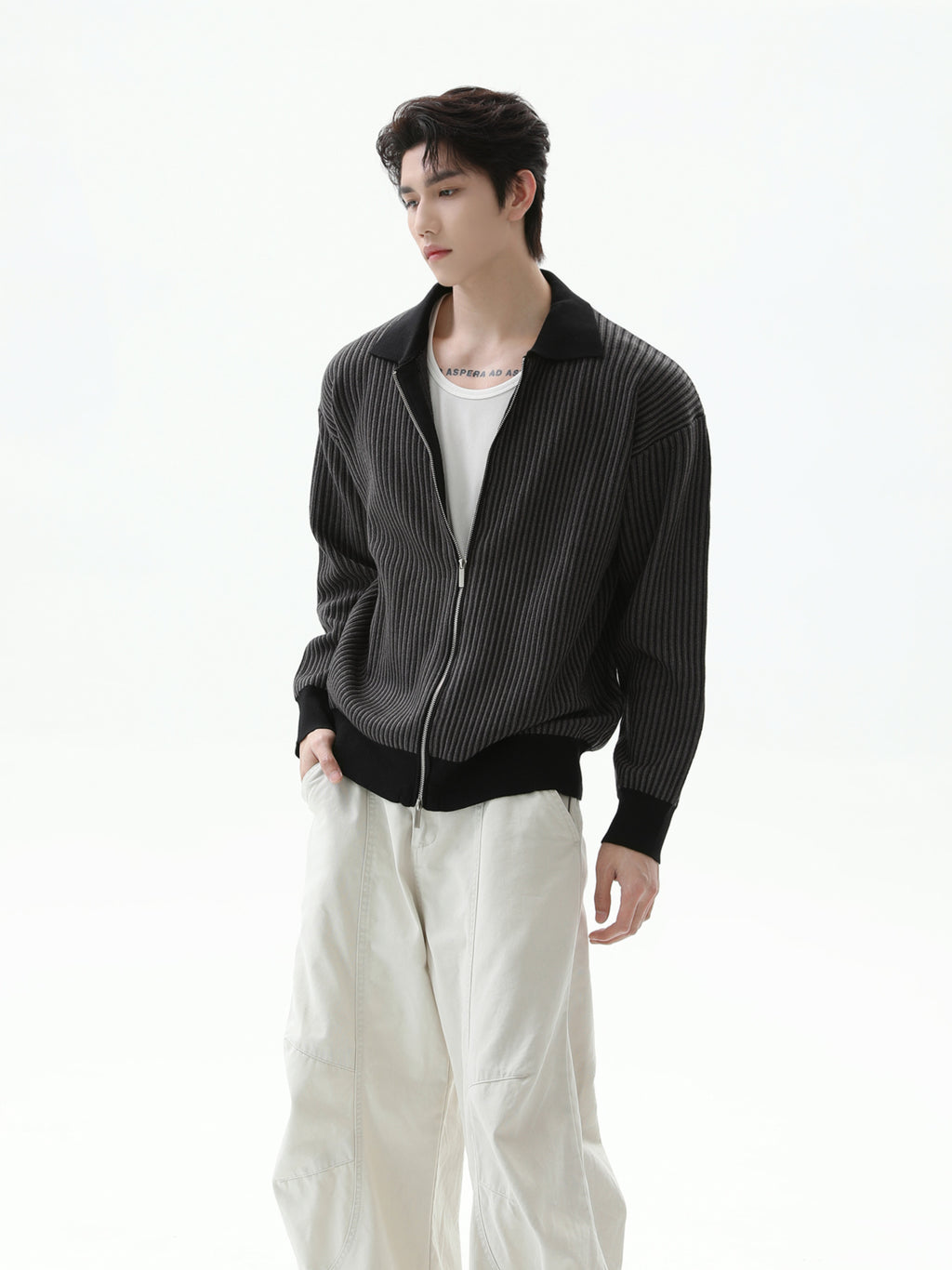 BNB Perfect Rib Zip Knit (3color)