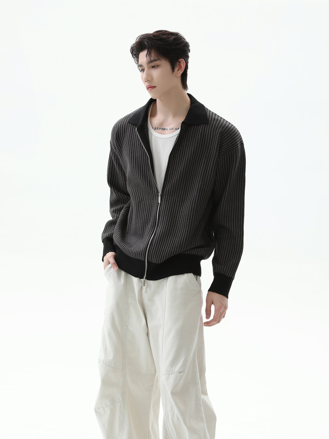 BNB Perfect Rib Zip Knit (3color)