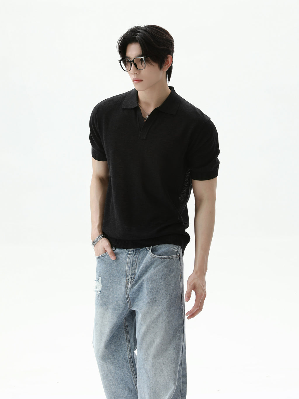 BNB Perfect Open Collar Polo (2color)