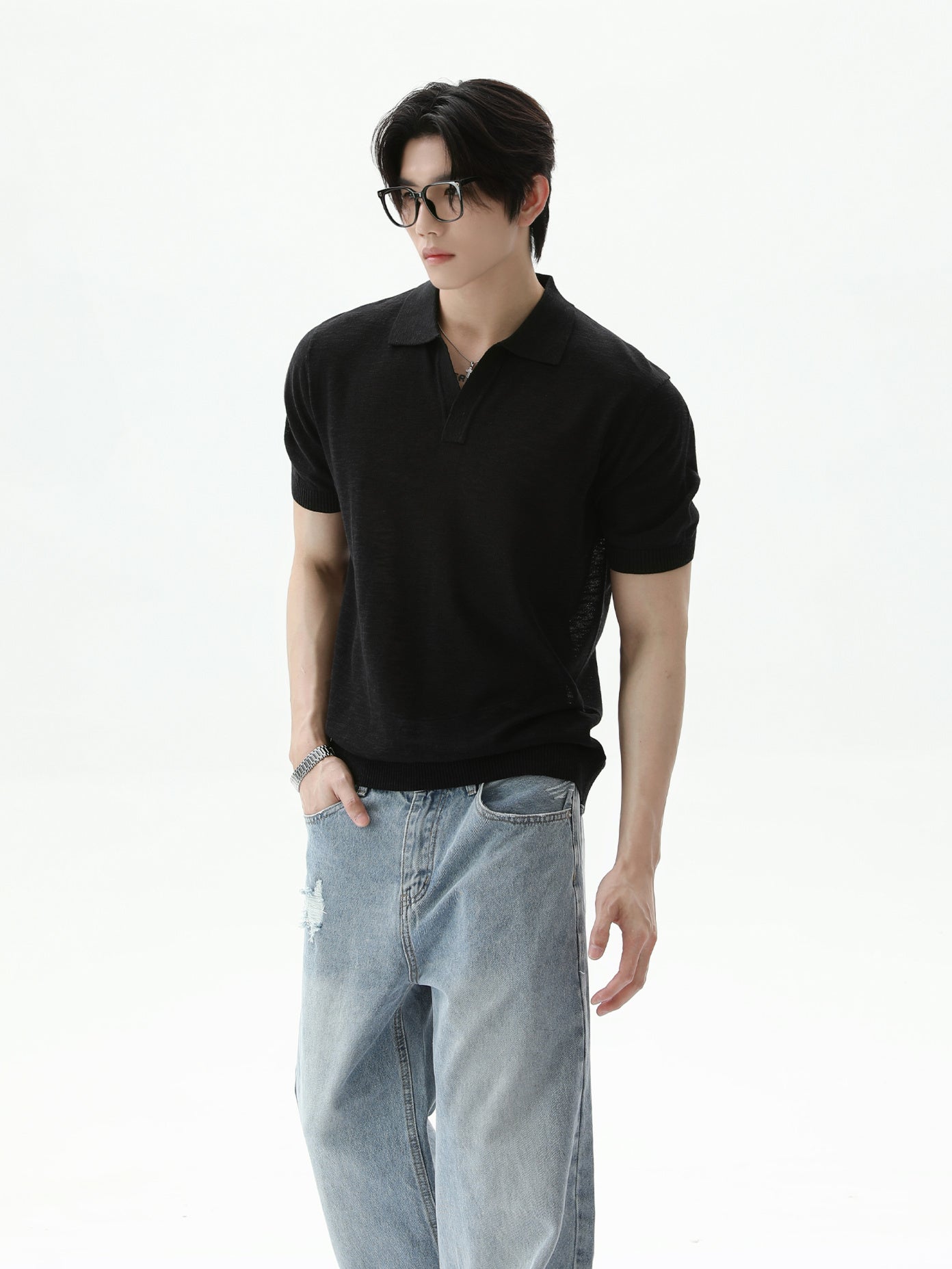 BNB Perfect Open Collar Polo (2color)