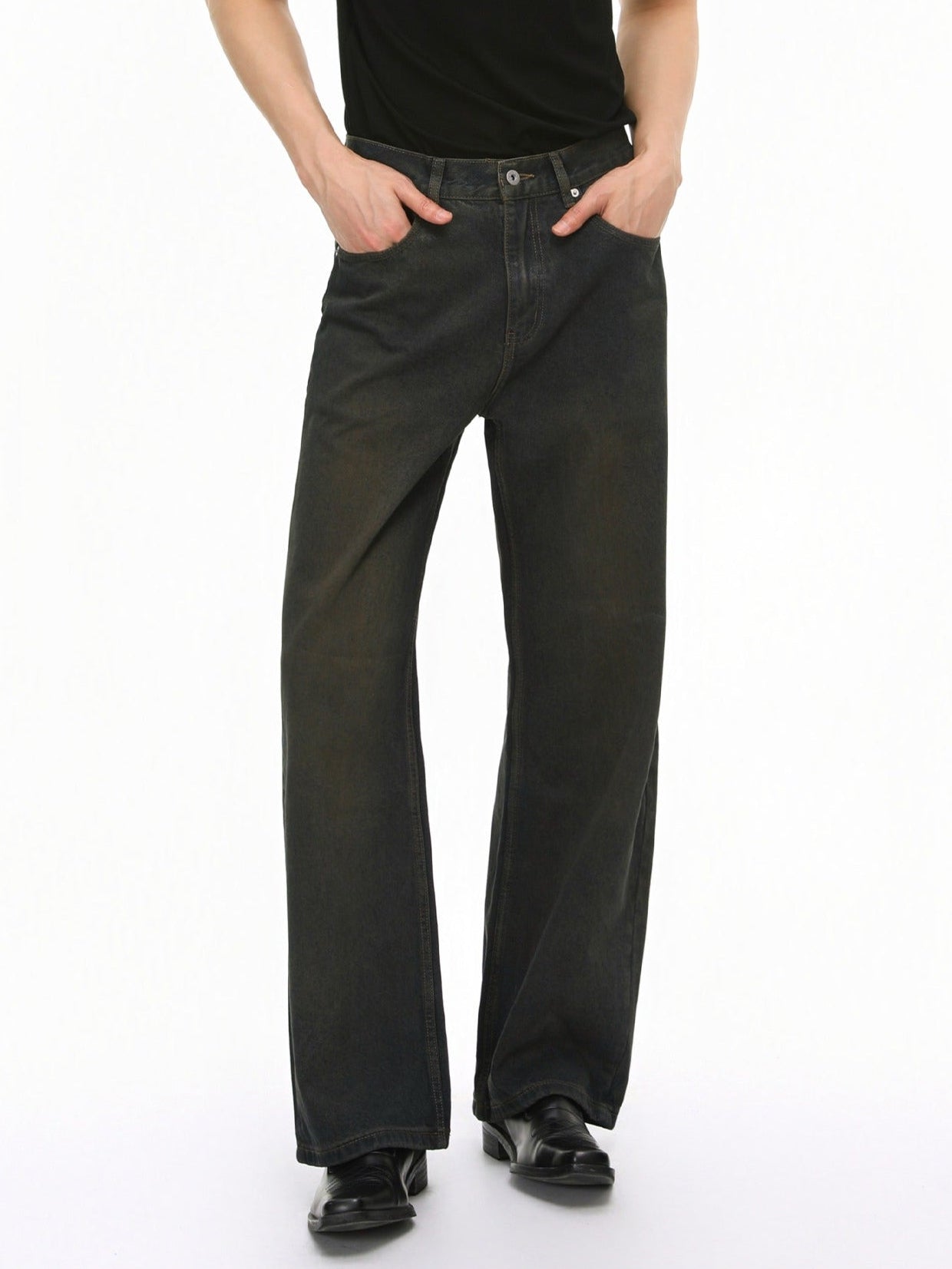 BNB Washed Straight Denim Pants