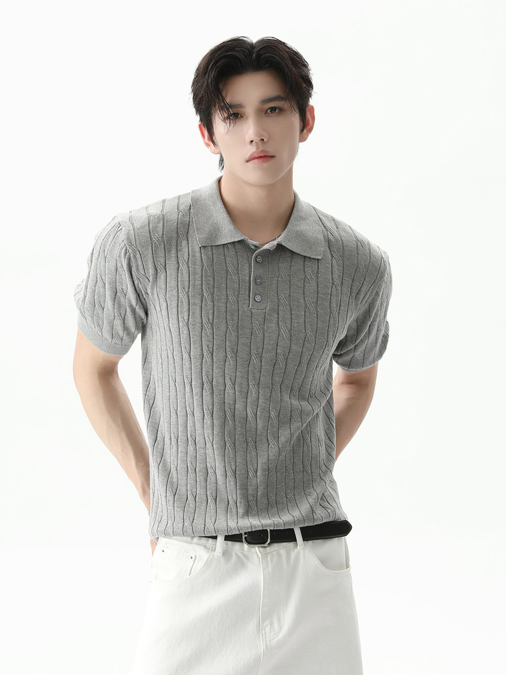 BNB Perfect Cable Knit Polo
