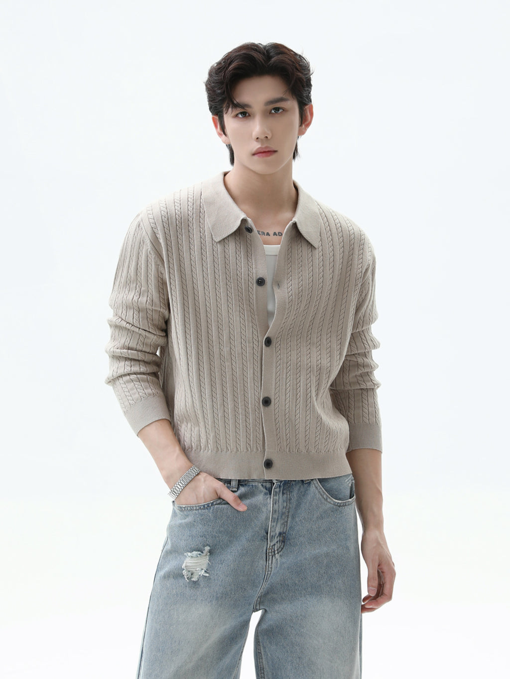 BNB Perfect Cable Shirt Knit (3color)