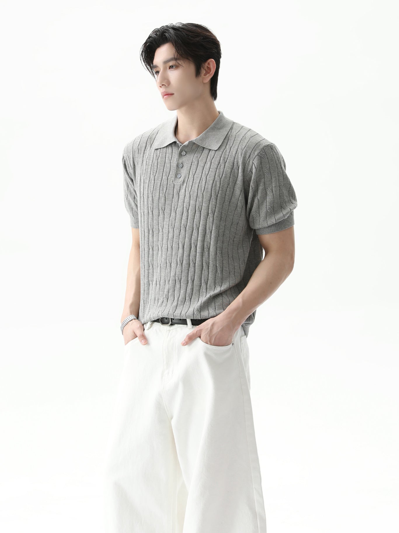 BNB Perfect Cable Knit Polo