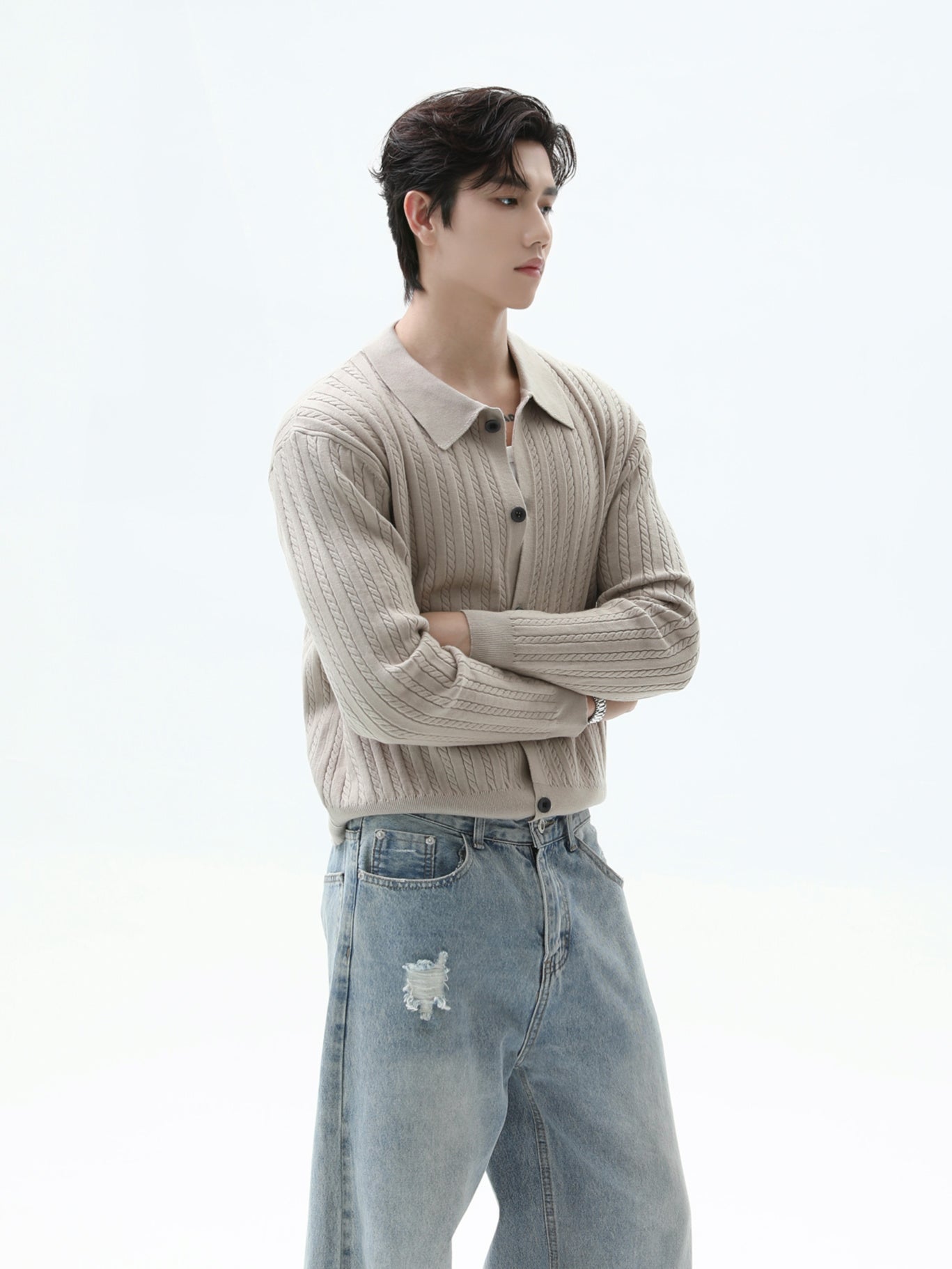 BNB Perfect Cable Shirt Knit (3color)