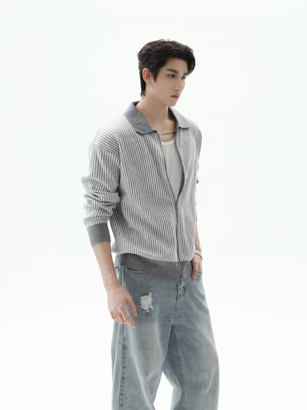 BNB Perfect Rib Zip Knit (3color)