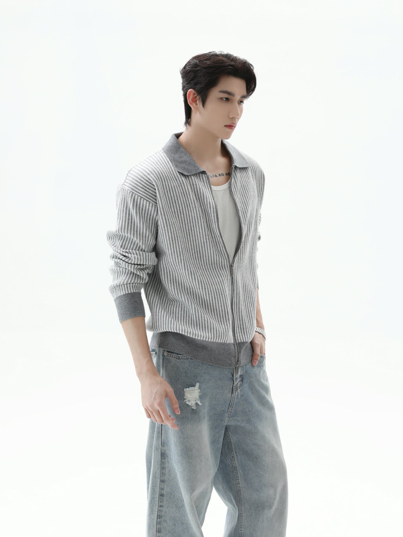 BNB Perfect Rib Zip Knit (3color)