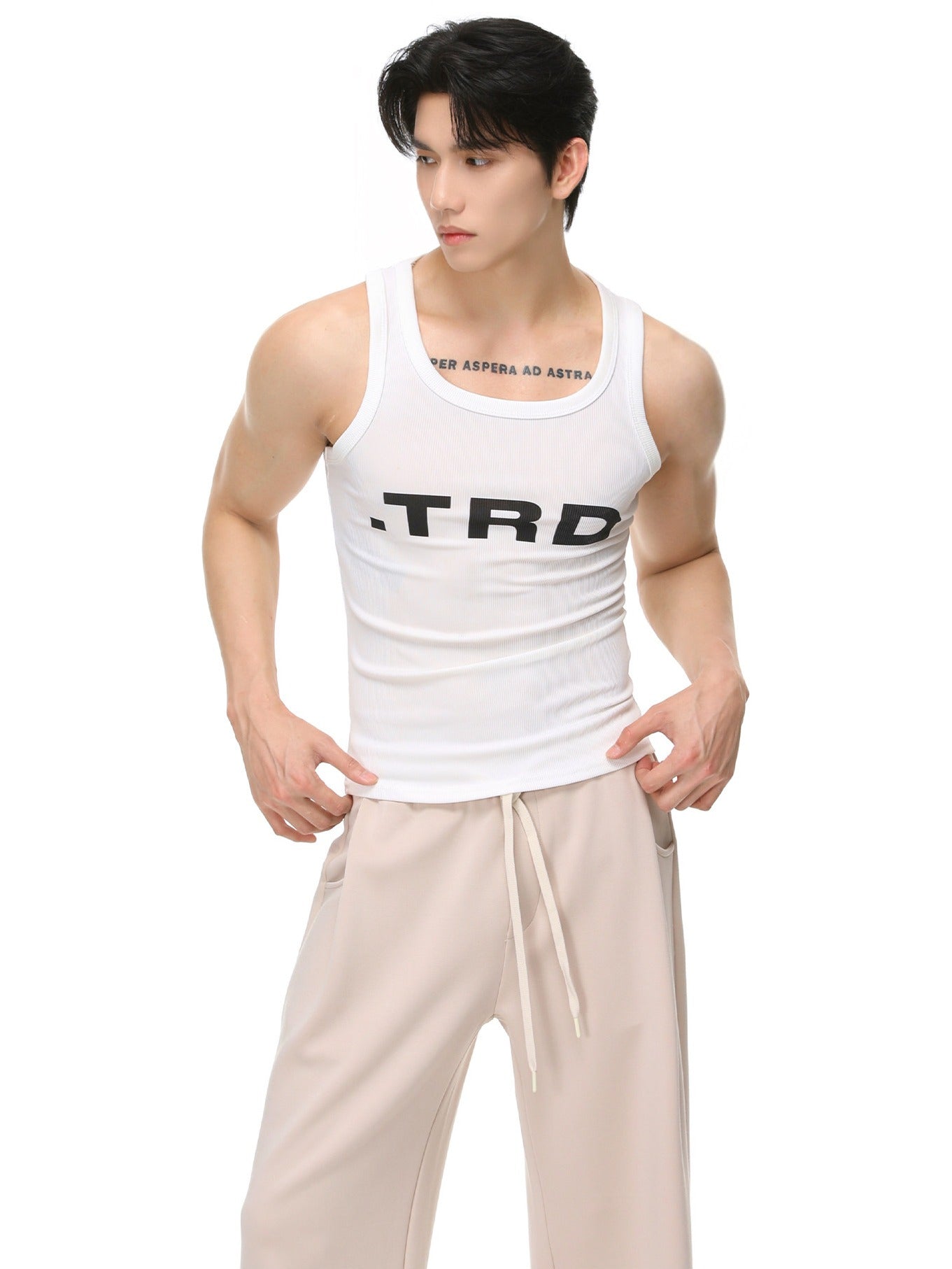 BNB Ribbed Broad Tank Top (3colors)