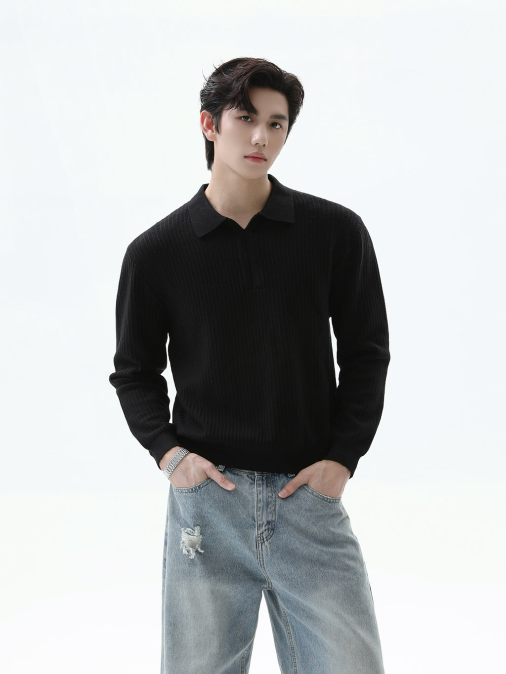 BNB Perfect Rib Collar Knit (3color)