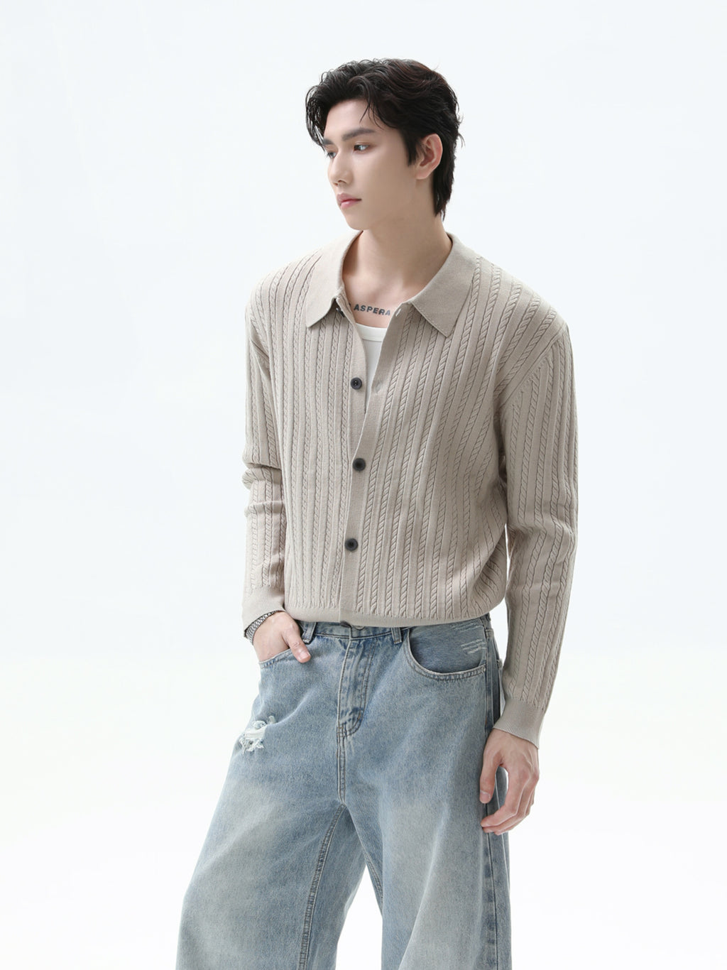 BNB Perfect Cable Shirt Knit (3color)