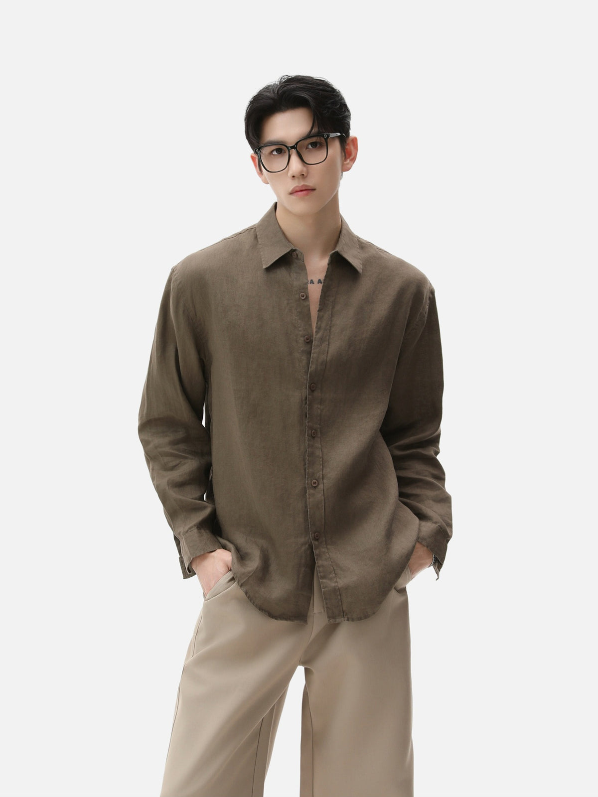 BNB Textured Dew-Linen Overshirt (5colors)