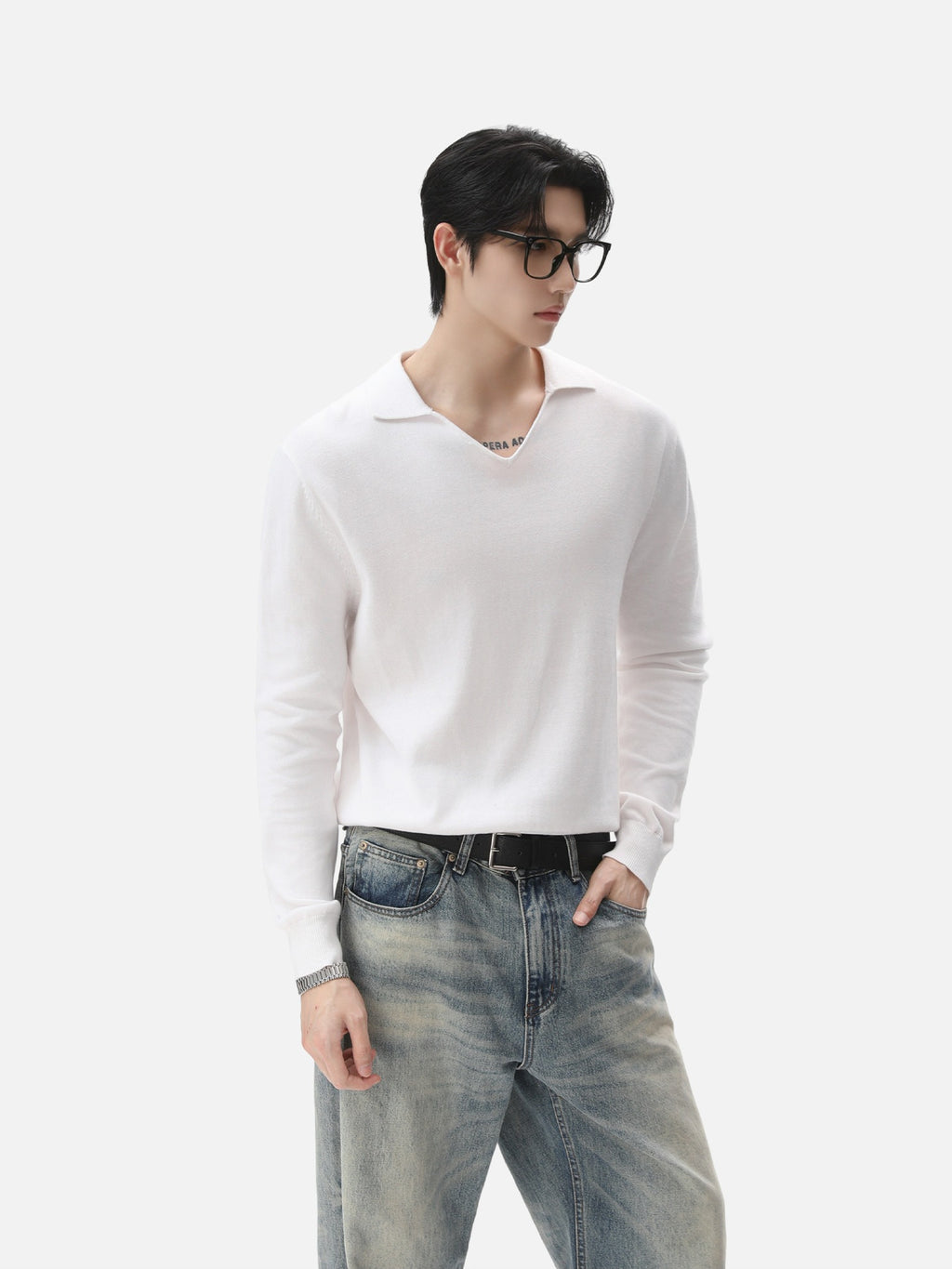 BNB Seamless V-Polo Sweater (4colors)