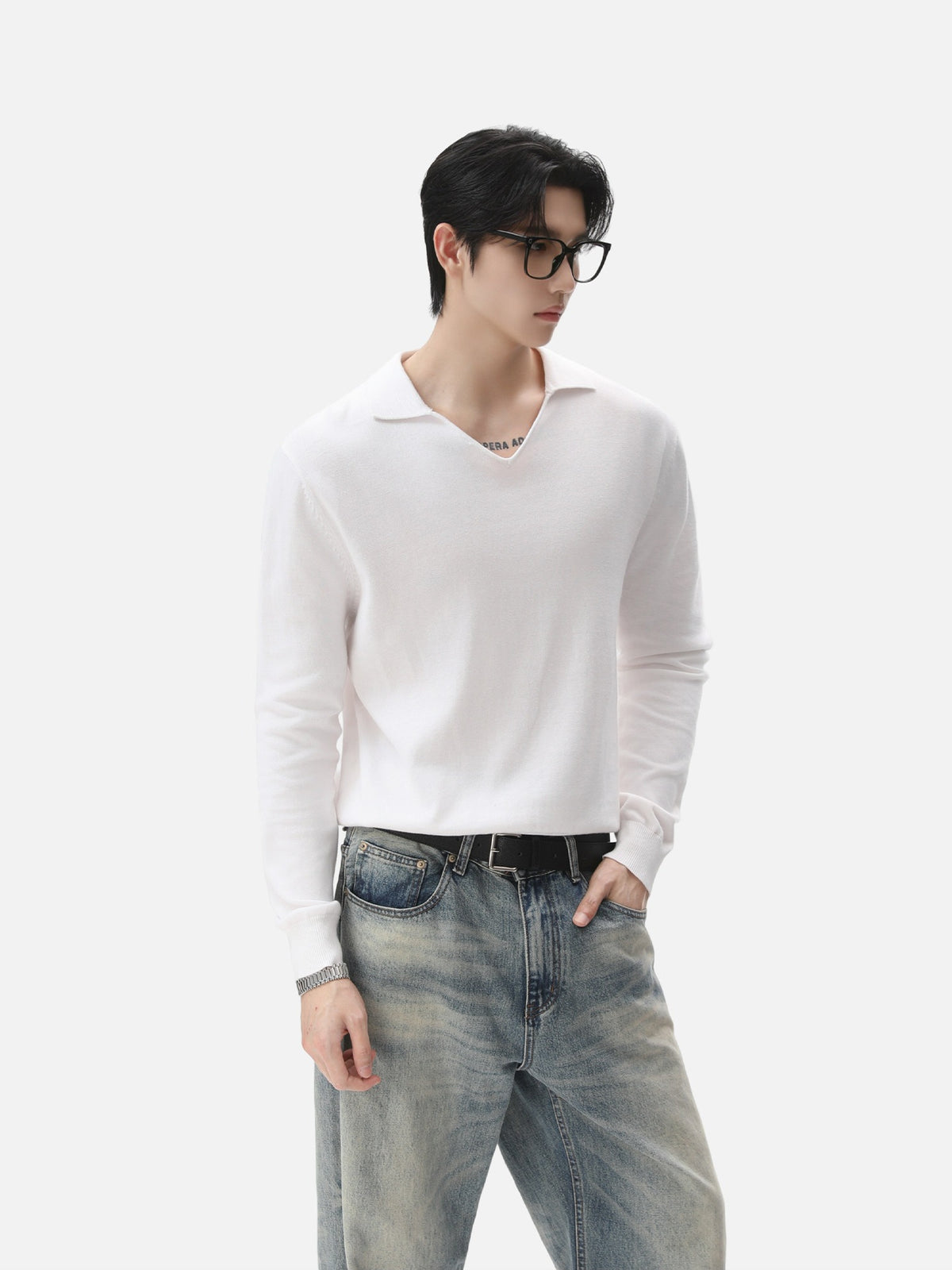 BNB Seamless V-Polo Sweater (4colors)