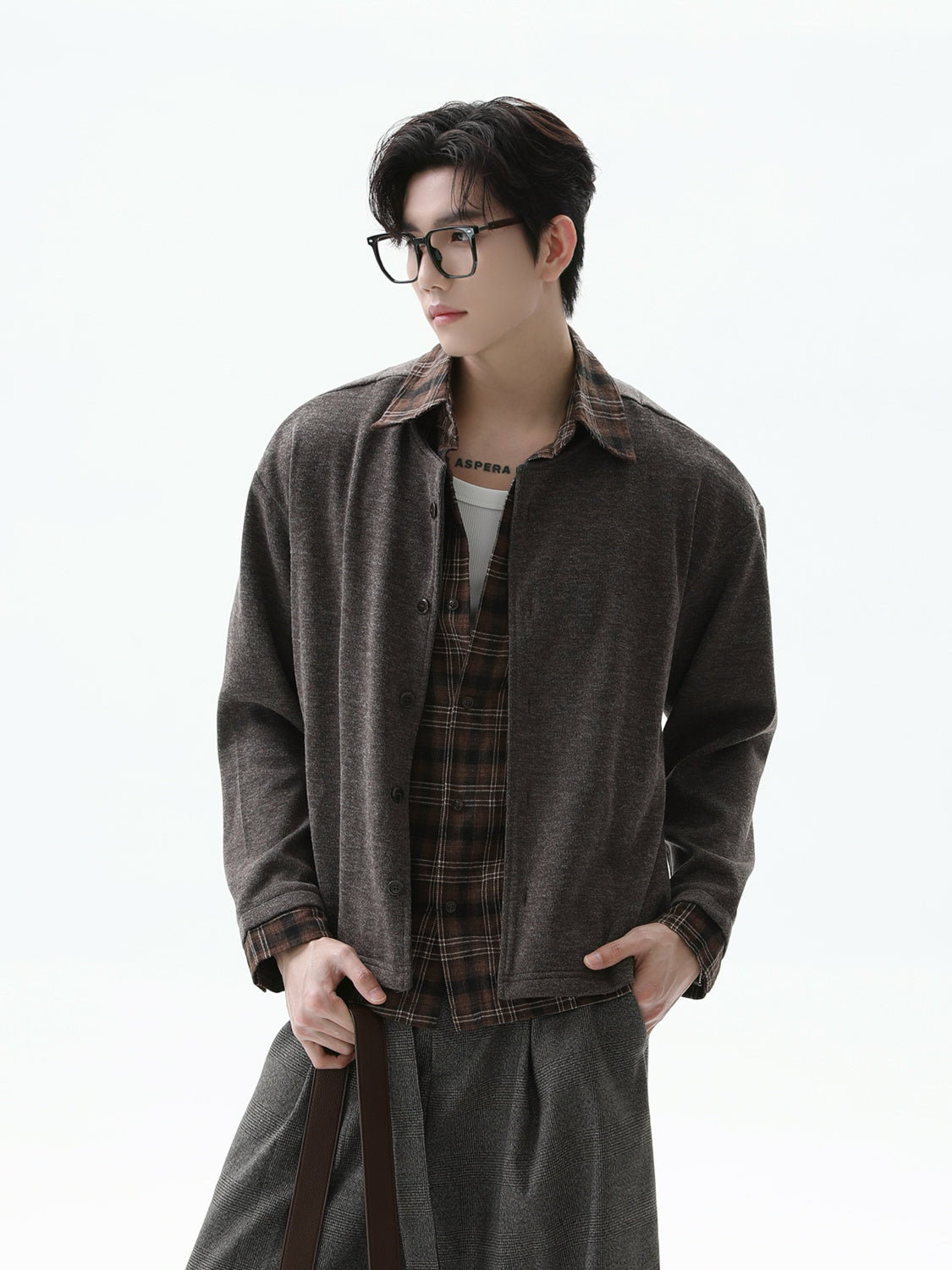 BNB Perfect Check Layered Shirt Jacket (2color)