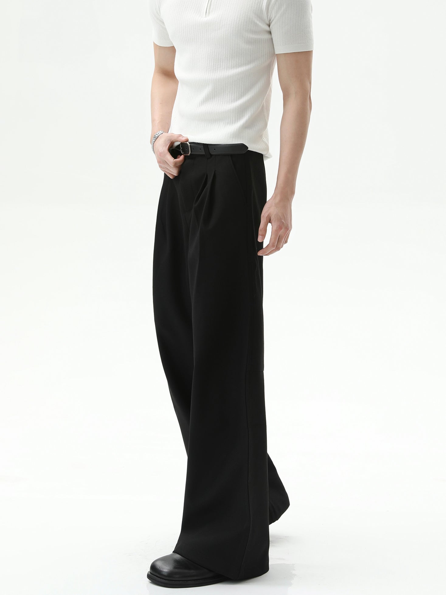 BNB Perfect Pleated White Slacs (2color)