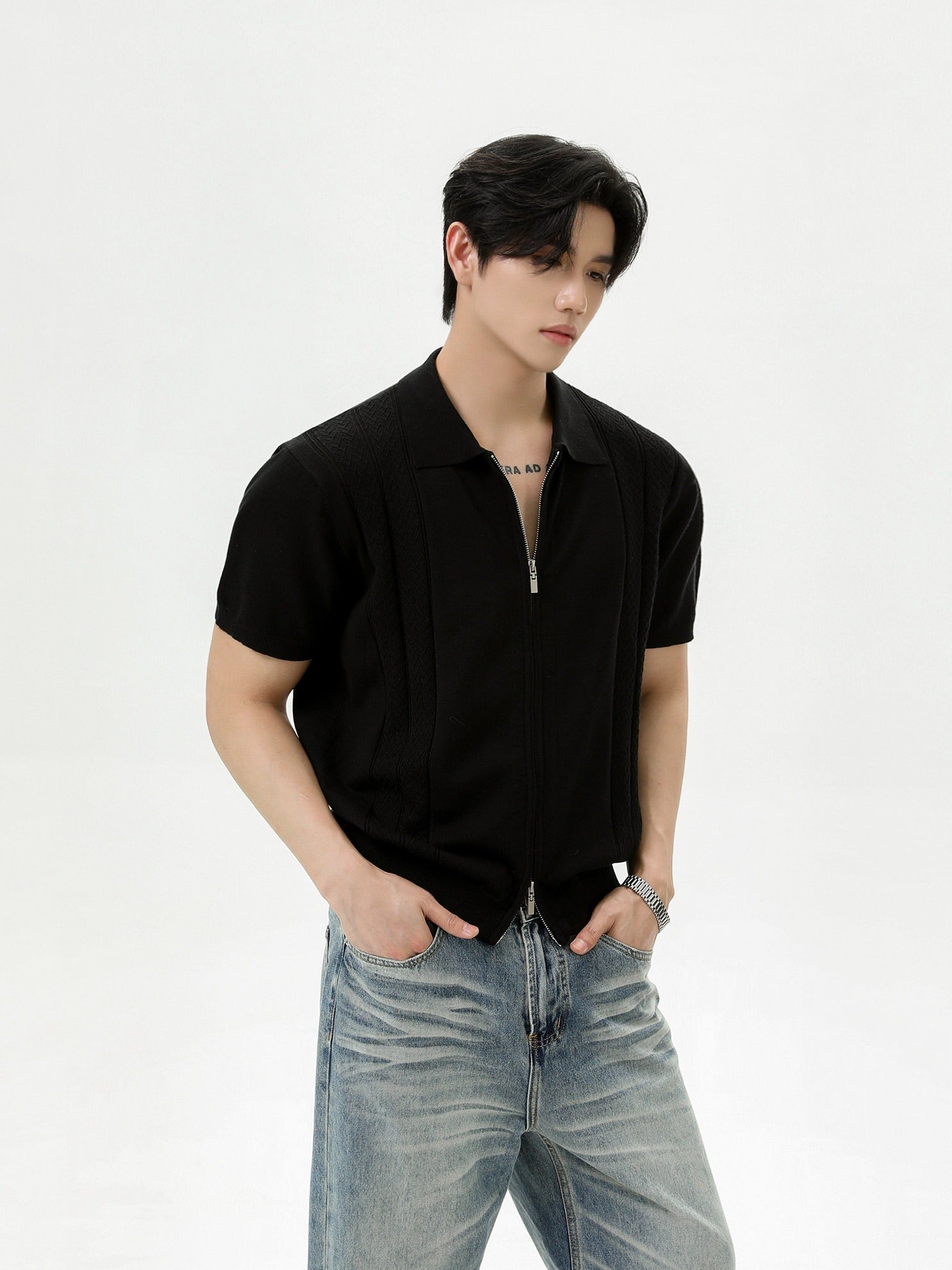 BNB Perfect Double Zip Polo Knit (3color)