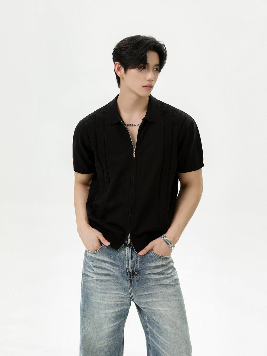 BNB Perfect Double Zip Polo Knit (3color)