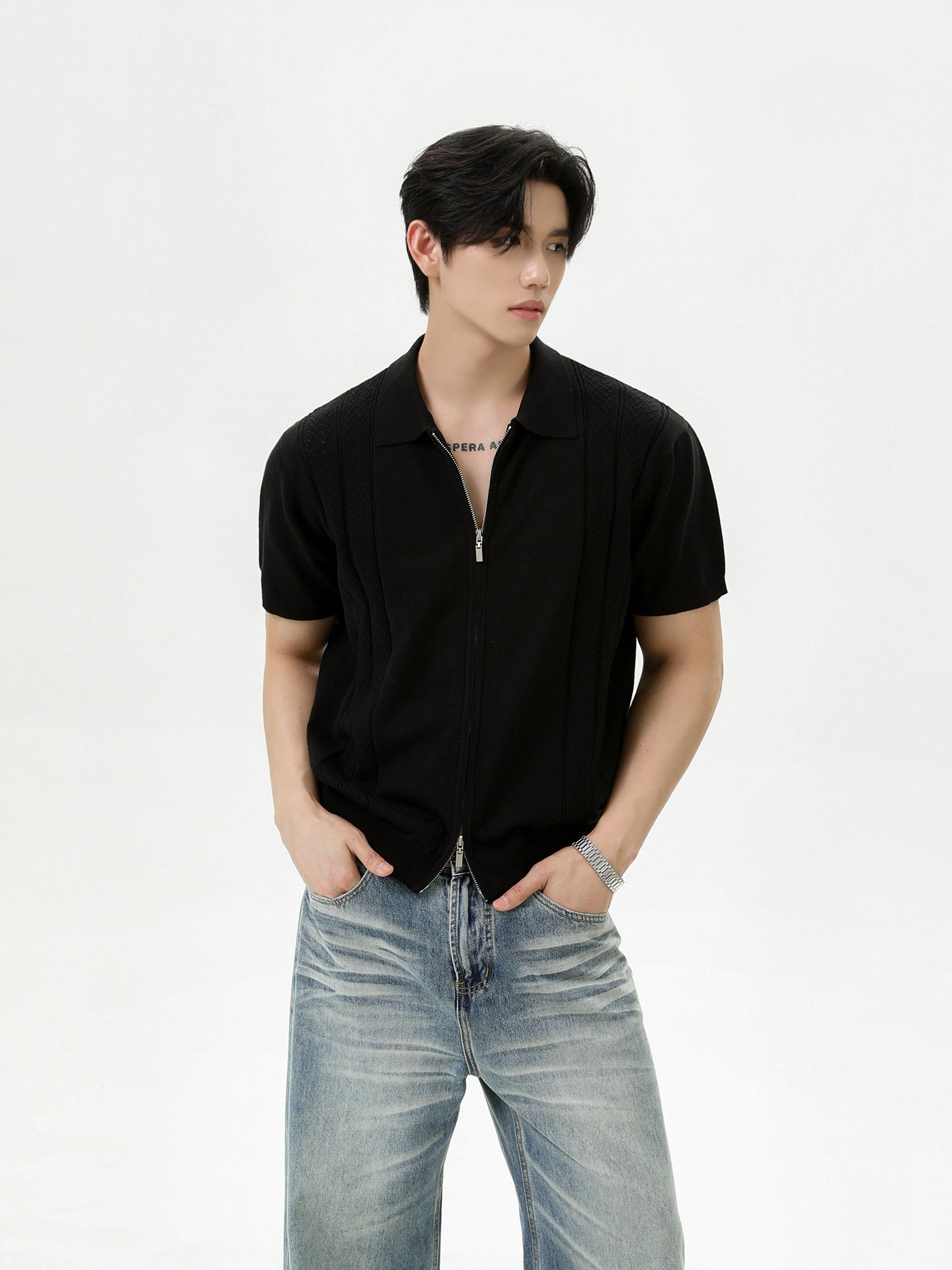 BNB Perfect Double Zip Polo Knit (3color)