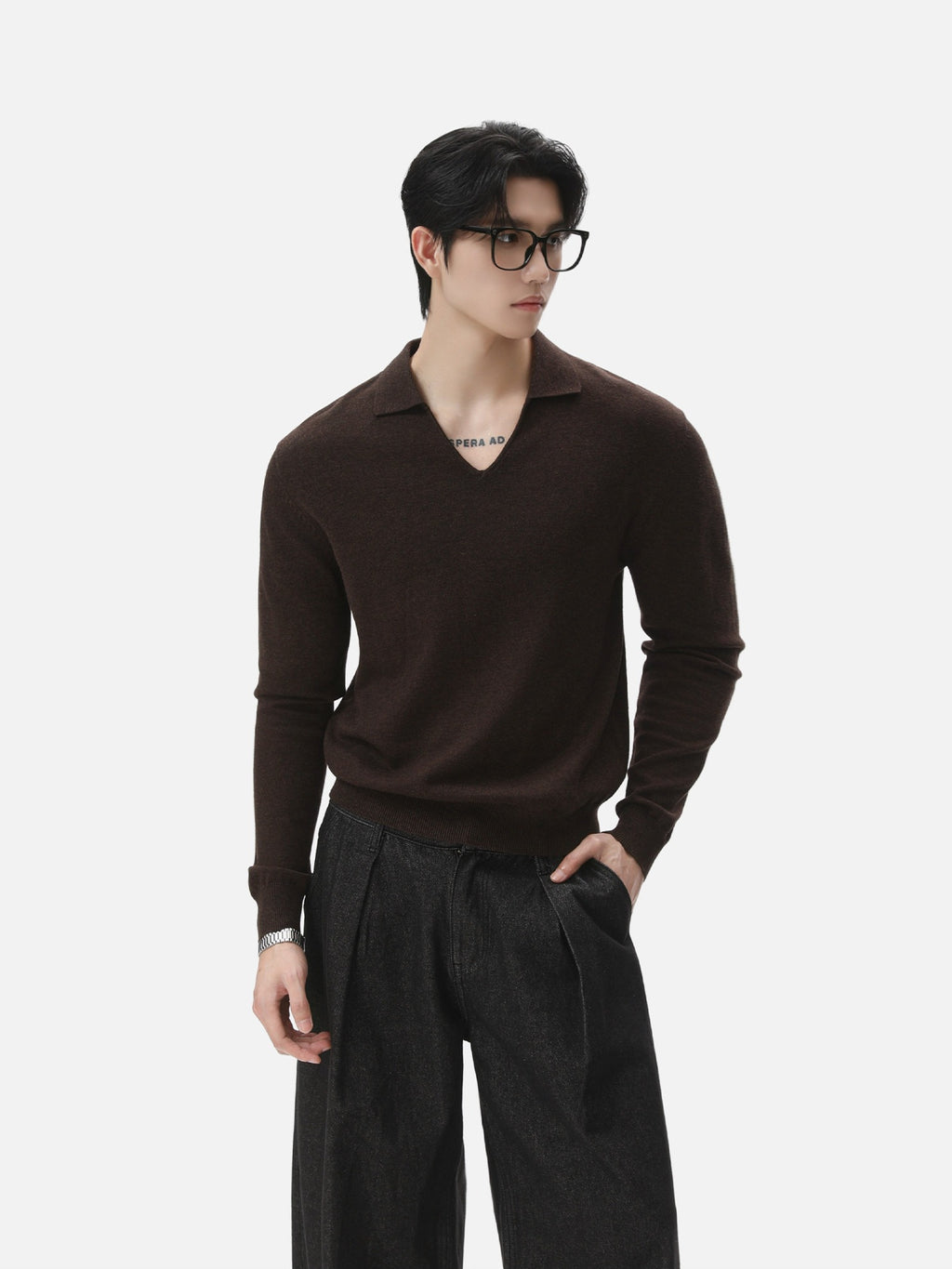 BNB Seamless V-Polo Sweater (4colors)