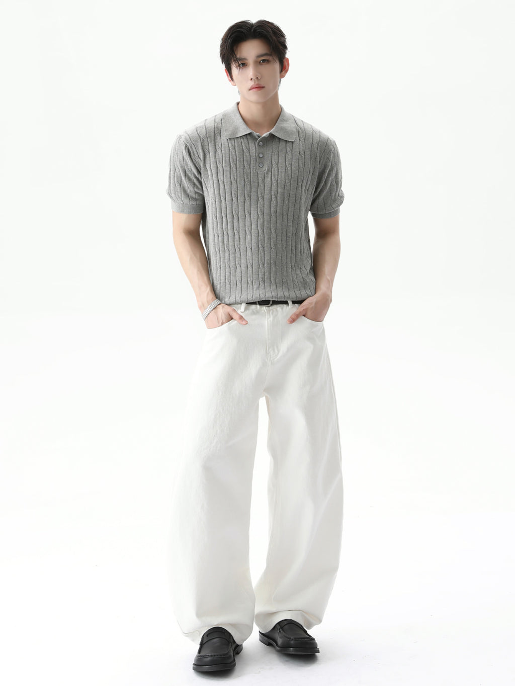 BNB Perfect Cable Knit Polo