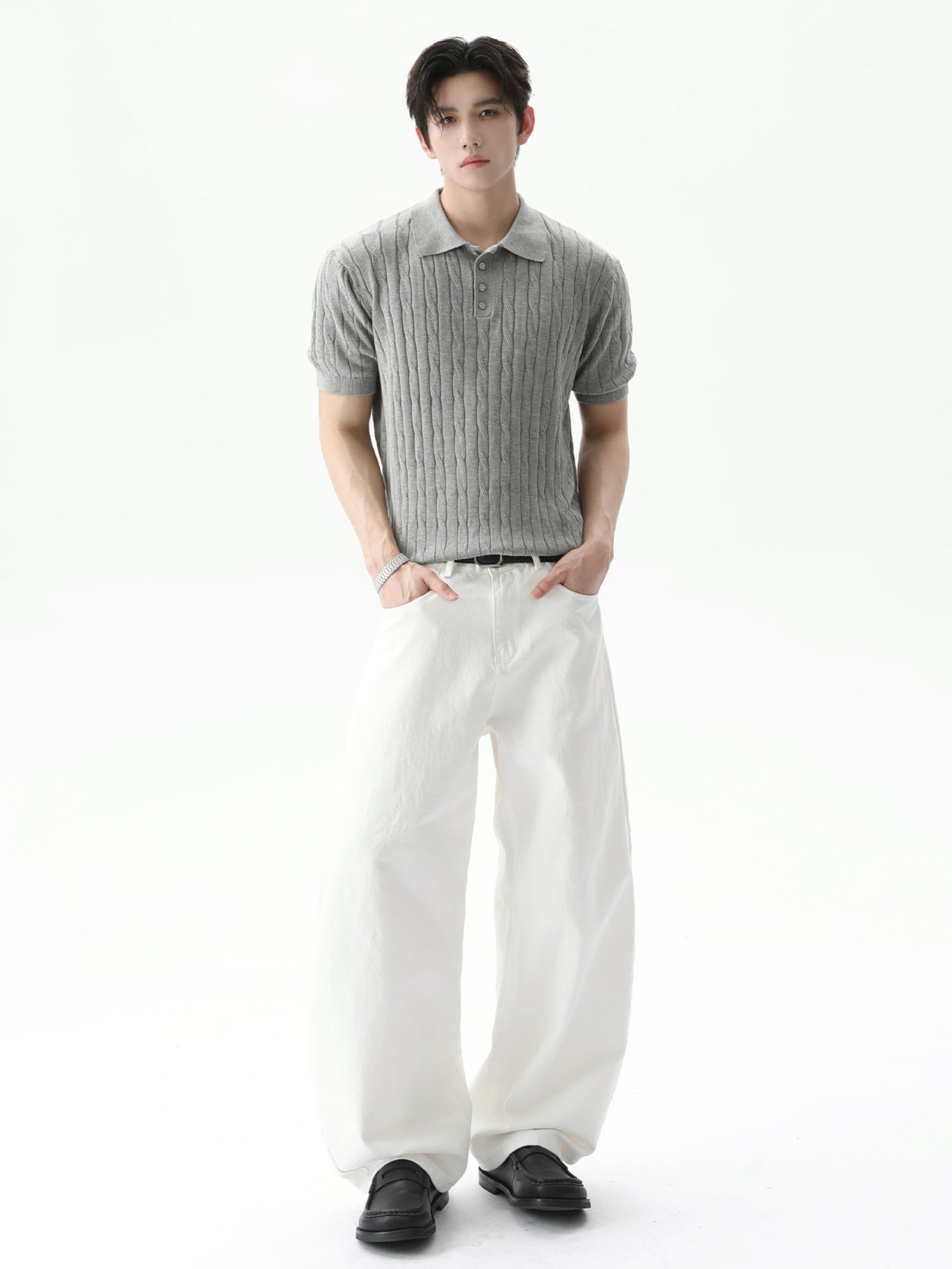 BNB Perfect Cable Knit Polo