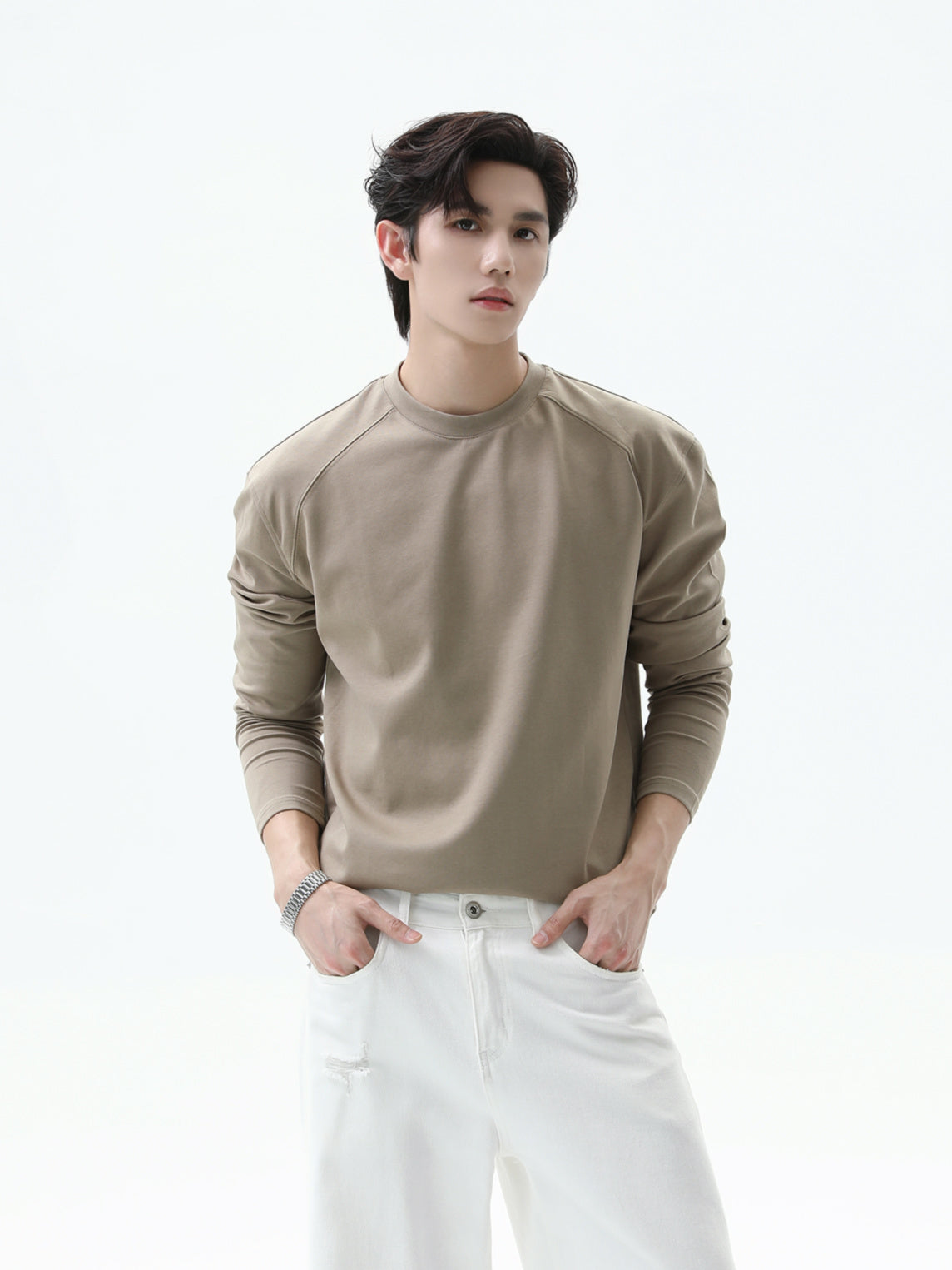 BNB Perfect Crew Neck Long T-shirt (4color)