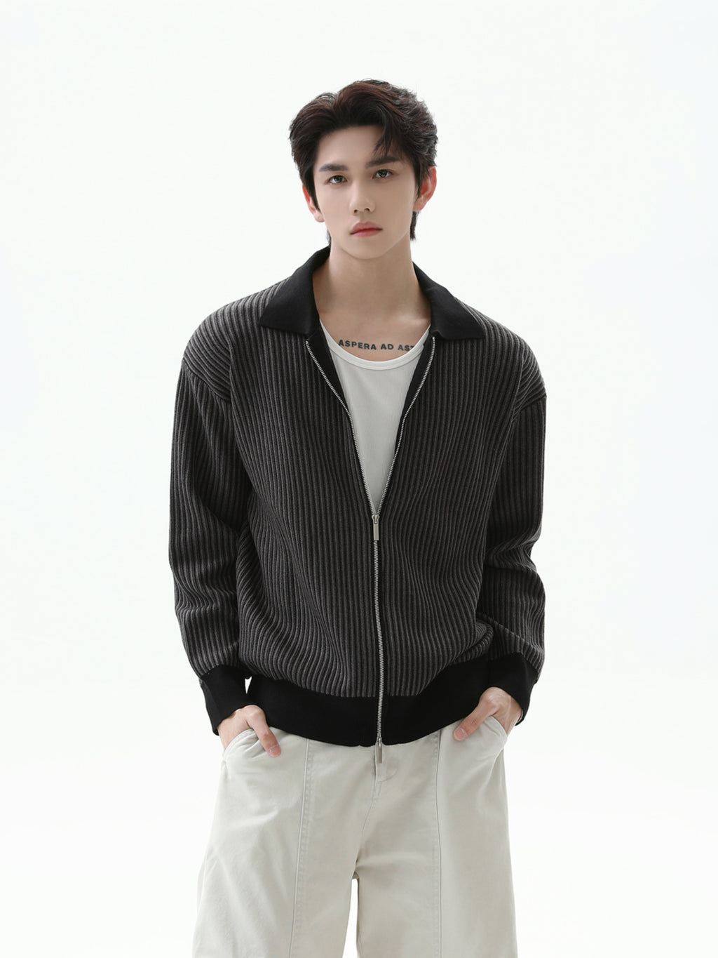 BNB Perfect Rib Zip Knit (3color)