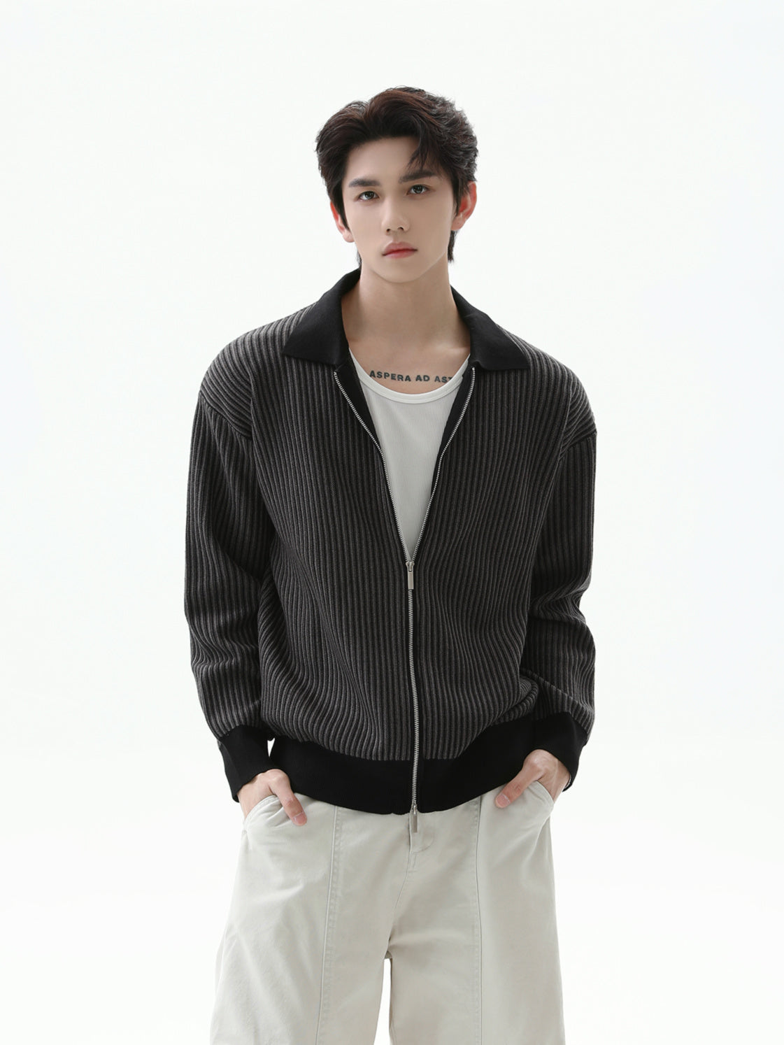 BNB Perfect Rib Zip Knit (3color)